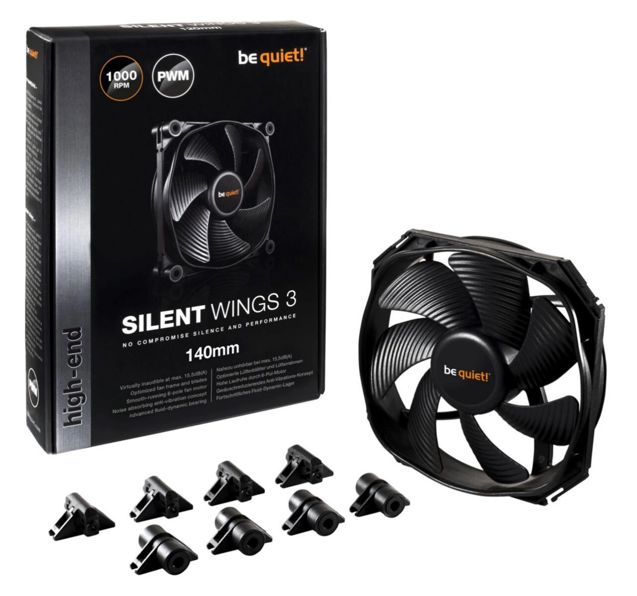Silent Wings 3 140 mm PWM, Gehäuselüfter