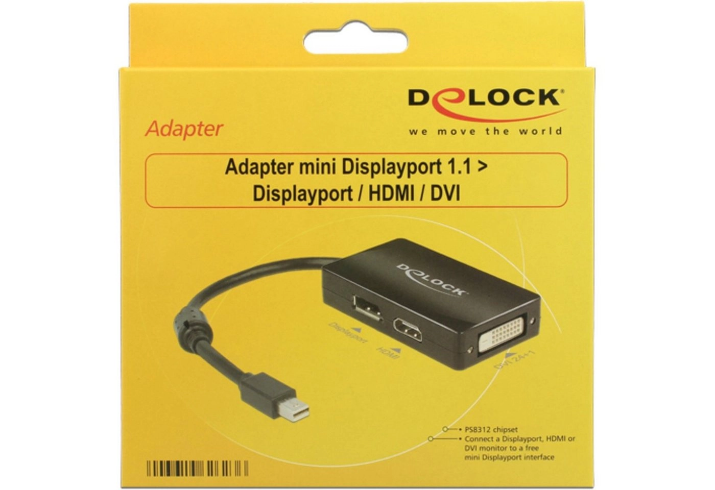 Adapter MiniDisplayport > DisplayPort / HDMI / DVI