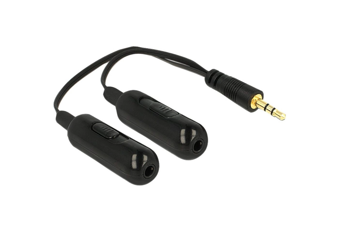 Audiokabel 3,5mm (Stecker) > 2x 3,5mm (Buchse)