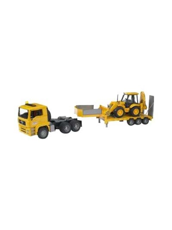 MAN TGA Tieflader mit JCB 4CX Baggerlader, Modellfahrzeug