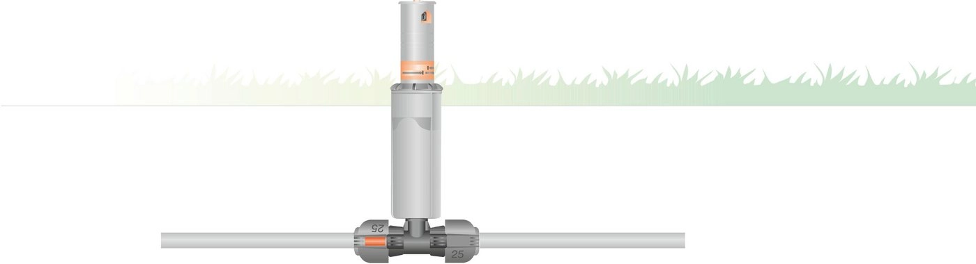 Sprinklersystem T-Stück 25mm > 1/2", Verbindung