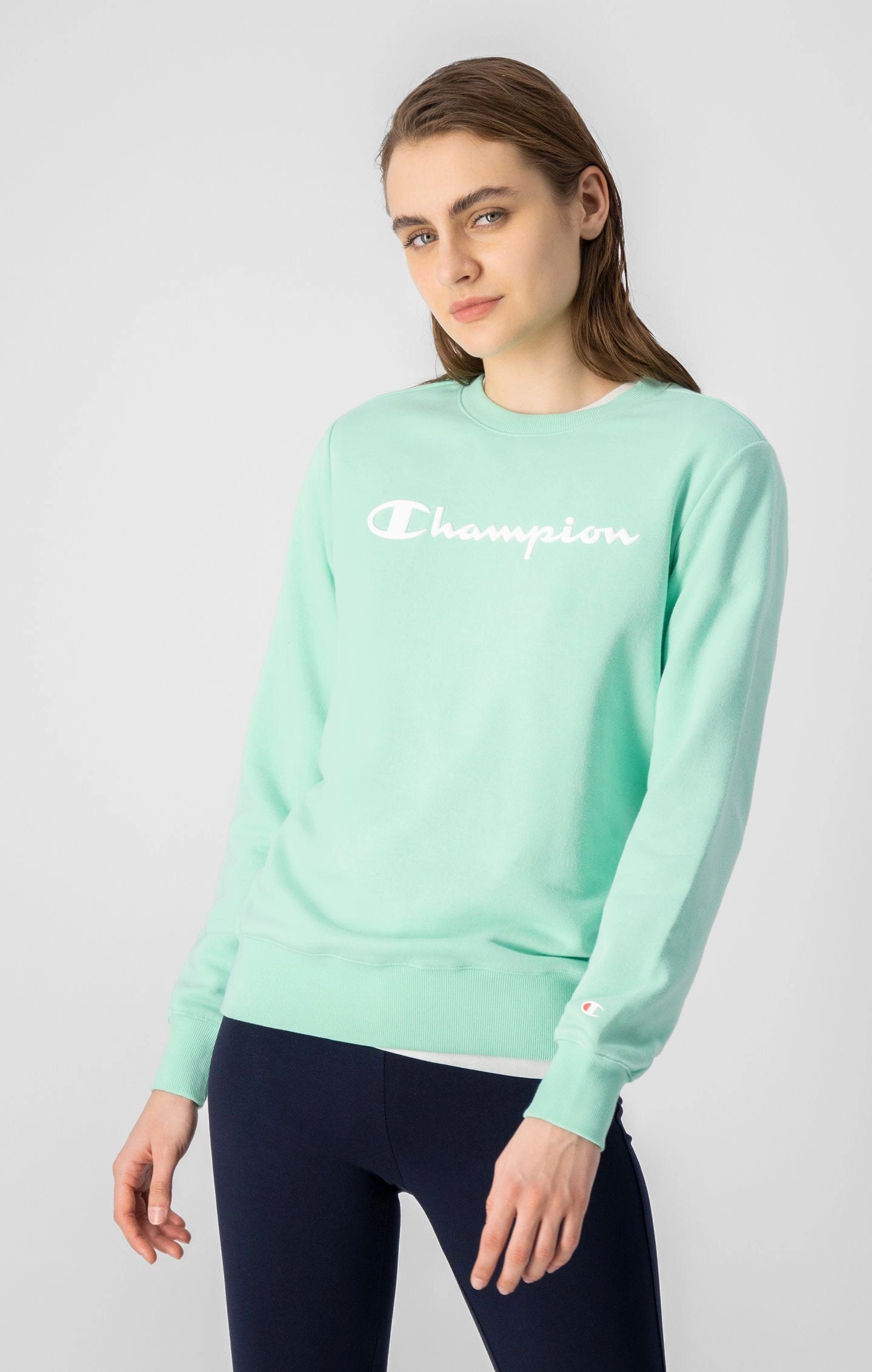 Sweatshirt aus Baumwolle mit Logo-Schriftzug vorne