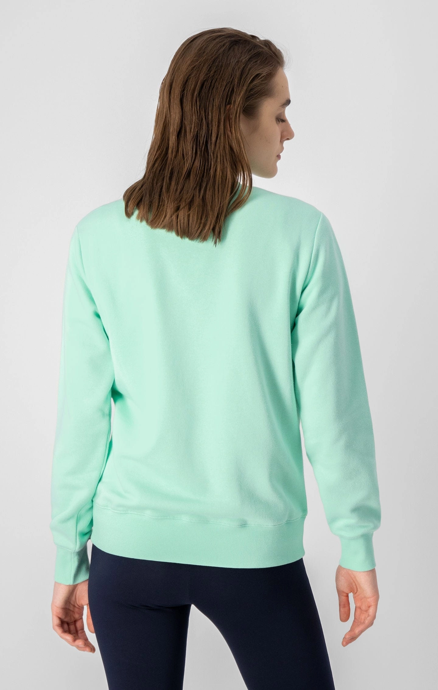 Sweatshirt aus Baumwolle mit Logo-Schriftzug vorne