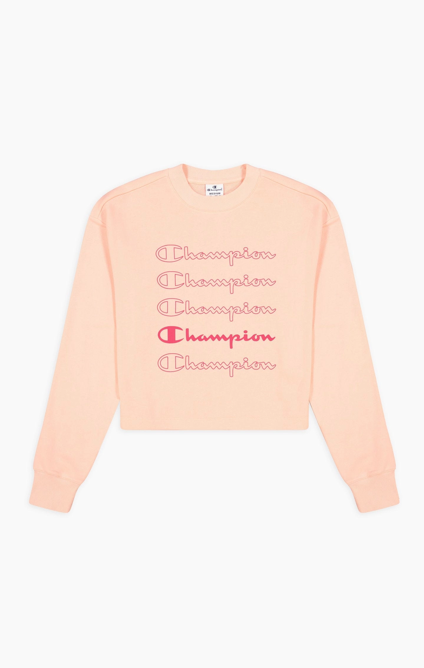 Sweatshirt in Kastenform mit wiederholtem Logo-Schriftzug