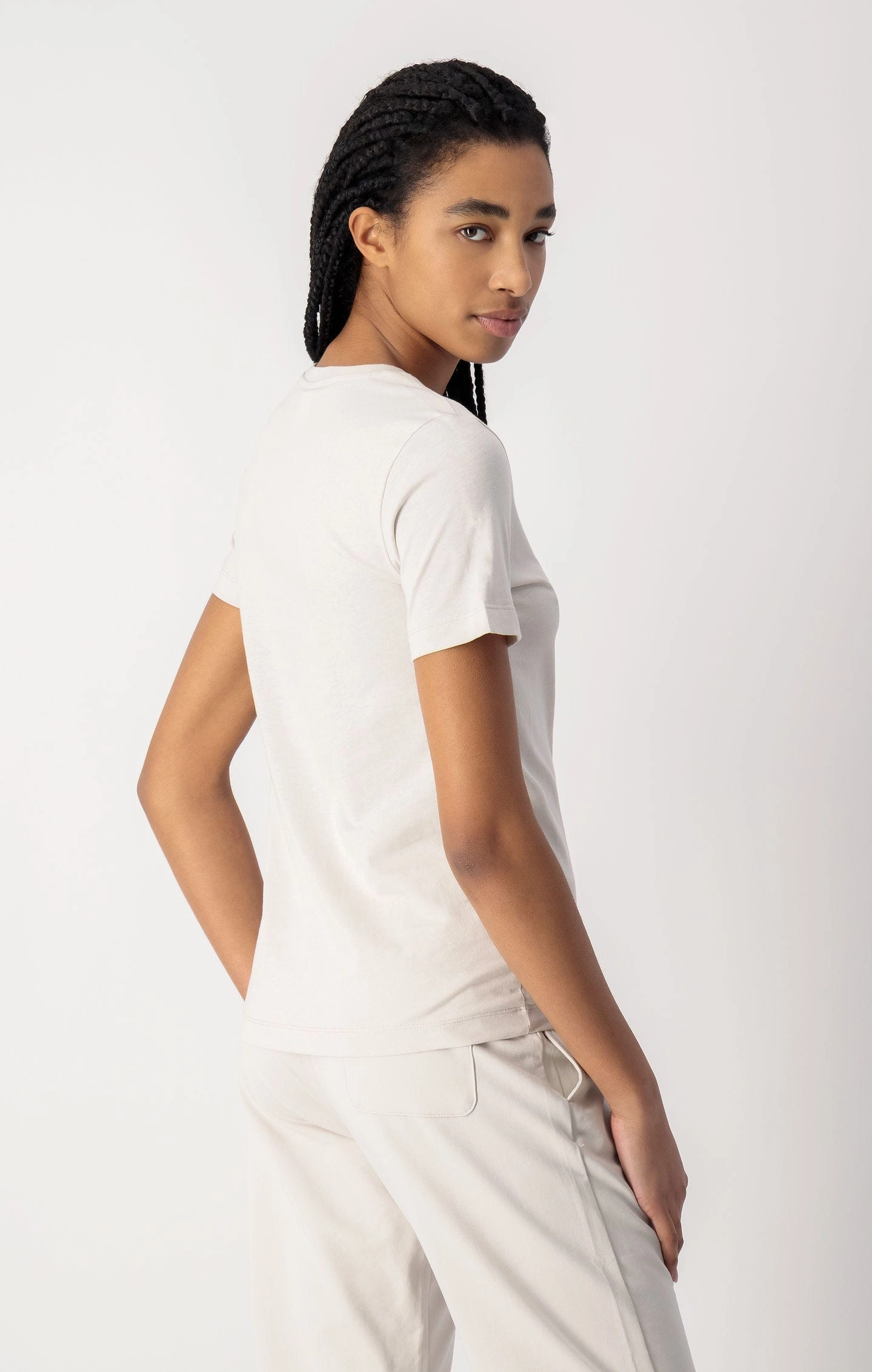 T-Shirt aus Baumwolle mit kleinem Printlogo-Schriftzug