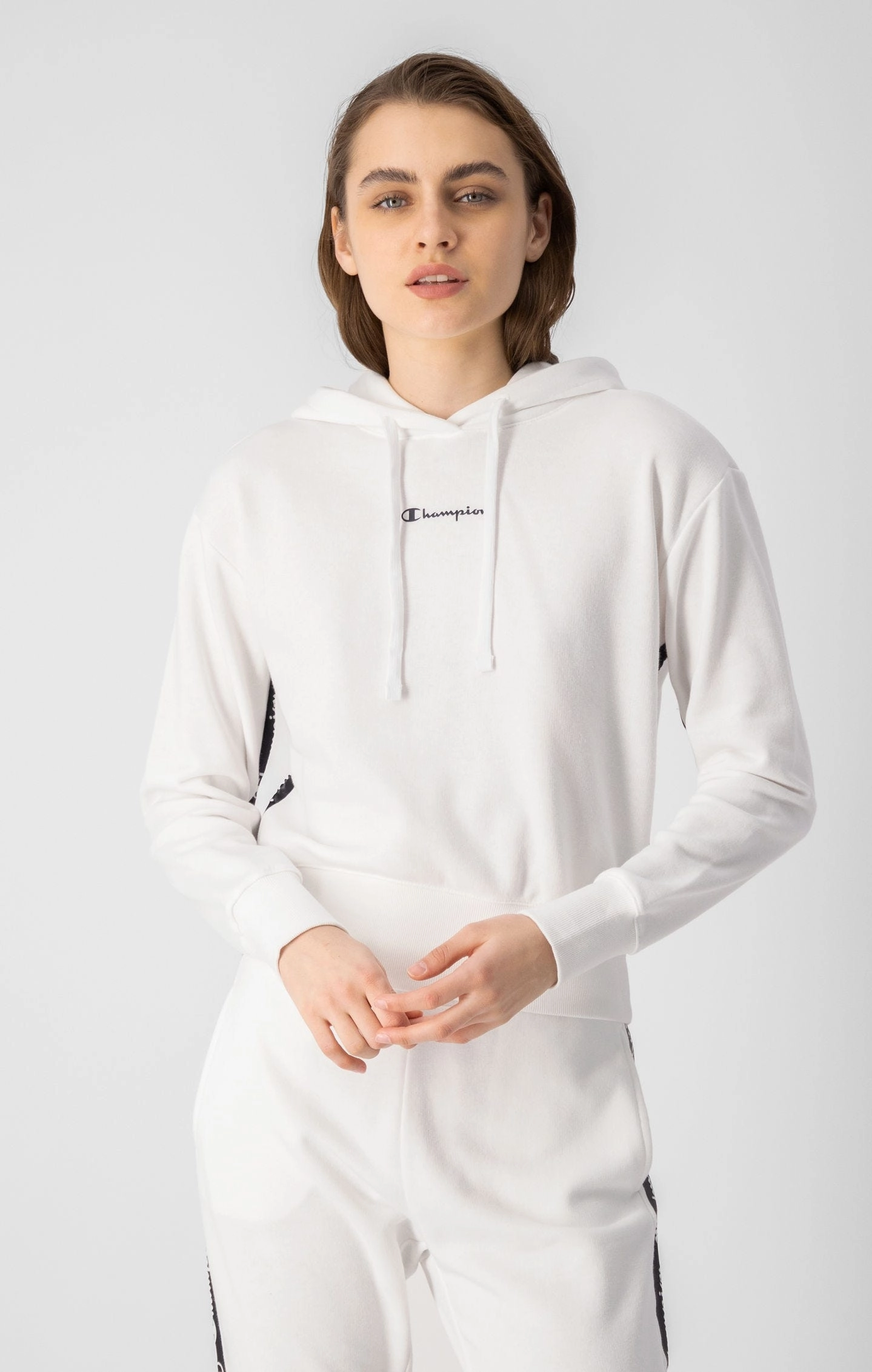 Kapuzenpullover in Kastenform aus ungebürsteter Baumwolle