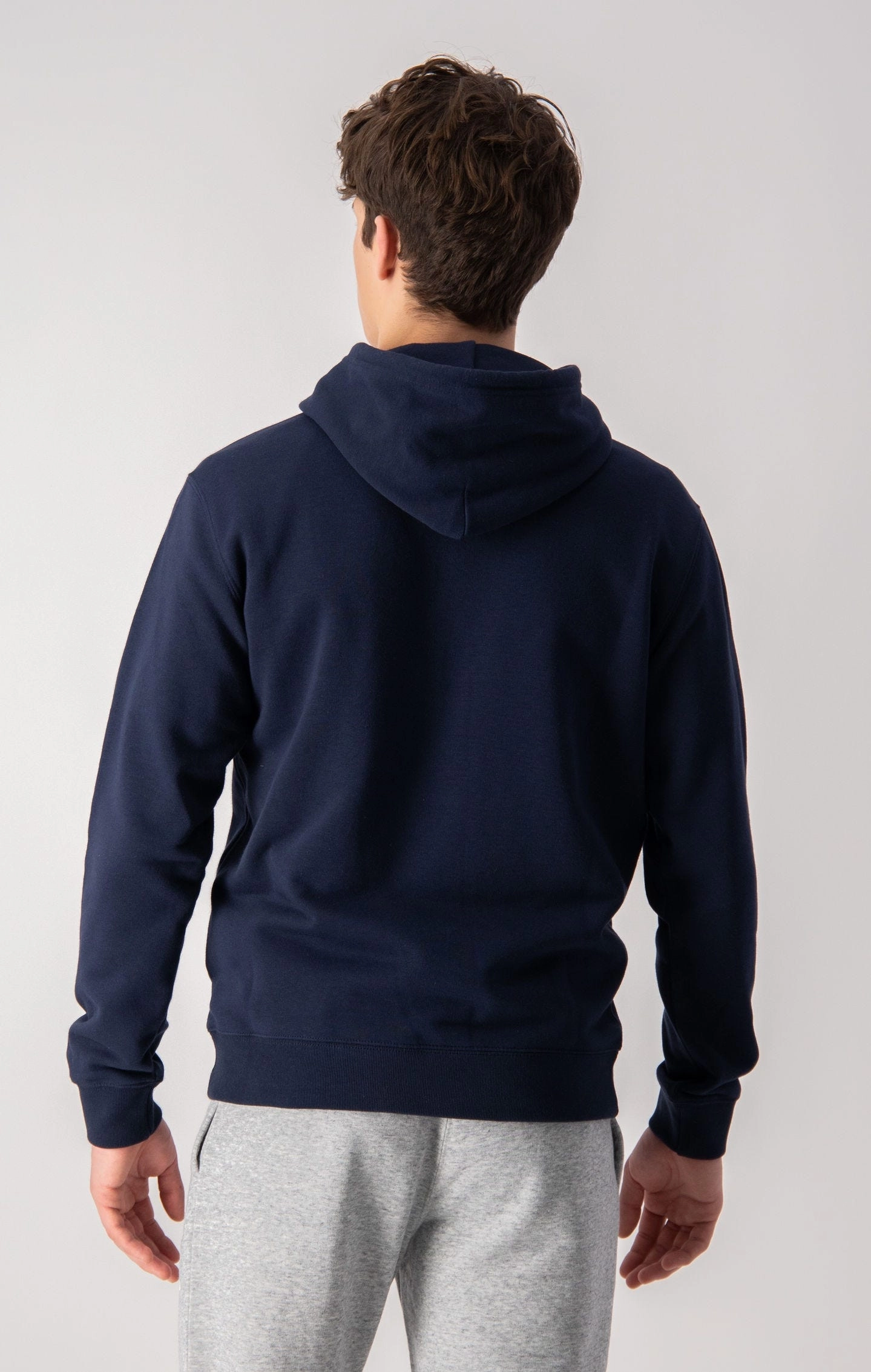 Kapuzenpullover aus Baumwollfrottee mit Logo-Schriftzug