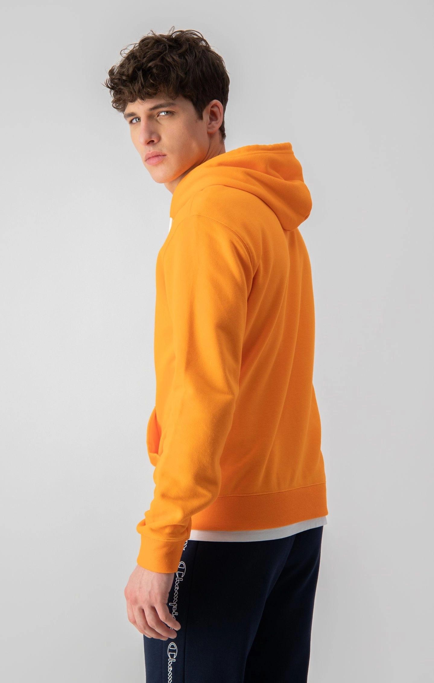 Kapuzenpullover aus Baumwollfrottee mit Logo-Schriftzug