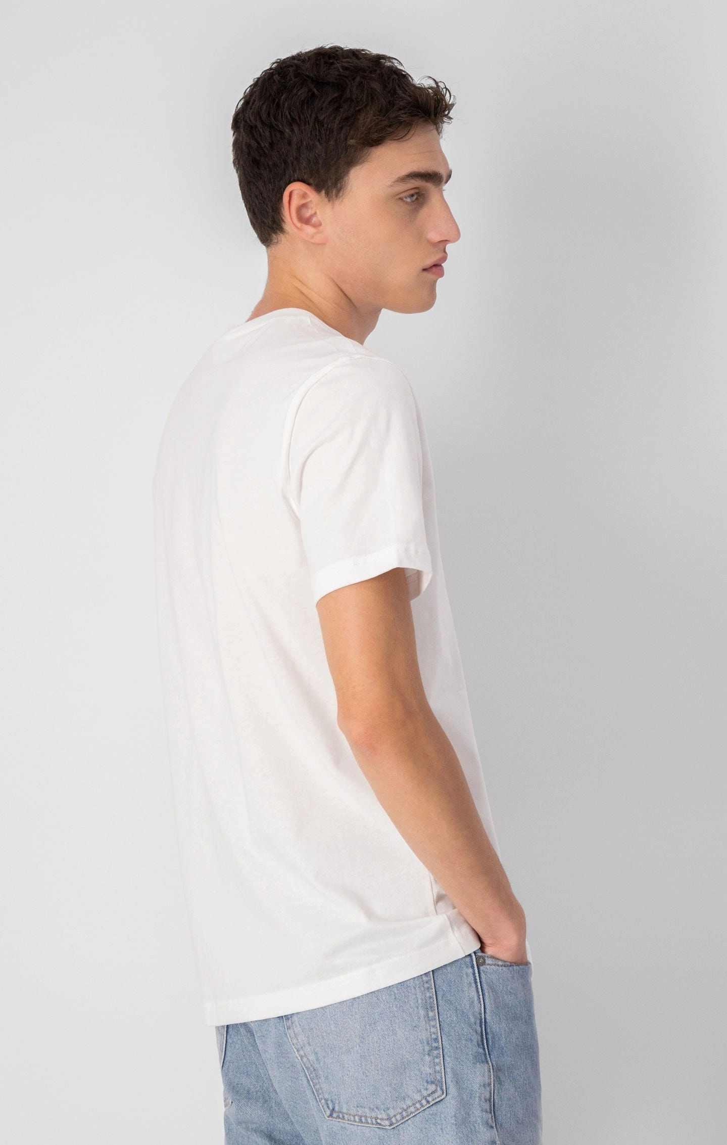 Baumwoll-T-Shirt mit College-Print