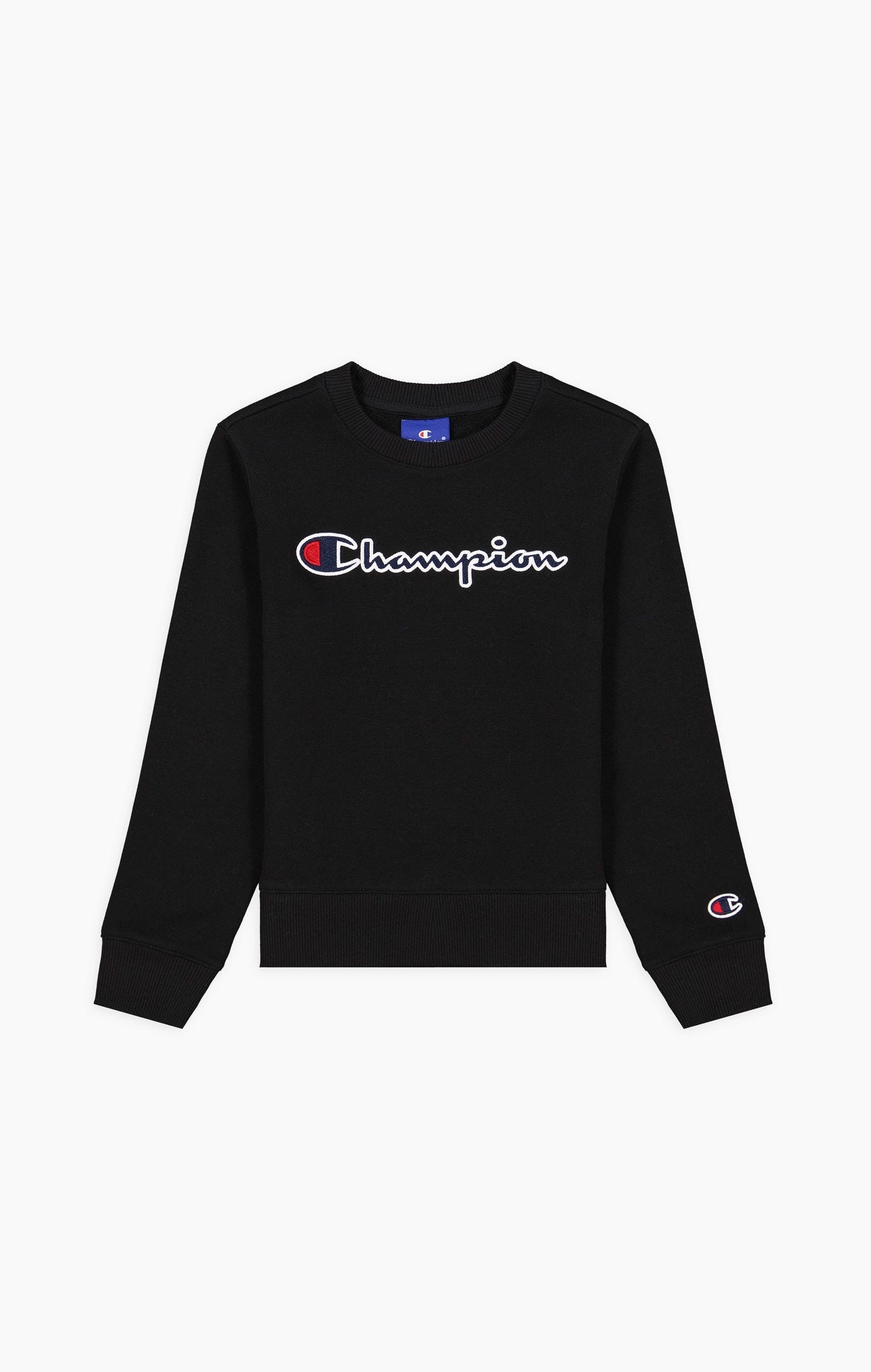 Leichtes Sweatshirt mit gesticktem Logo-Schriftzug