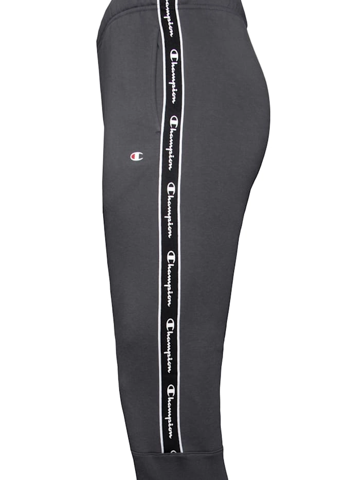 Jogginghose aus Baumwollfleece mit Bandeinsatz