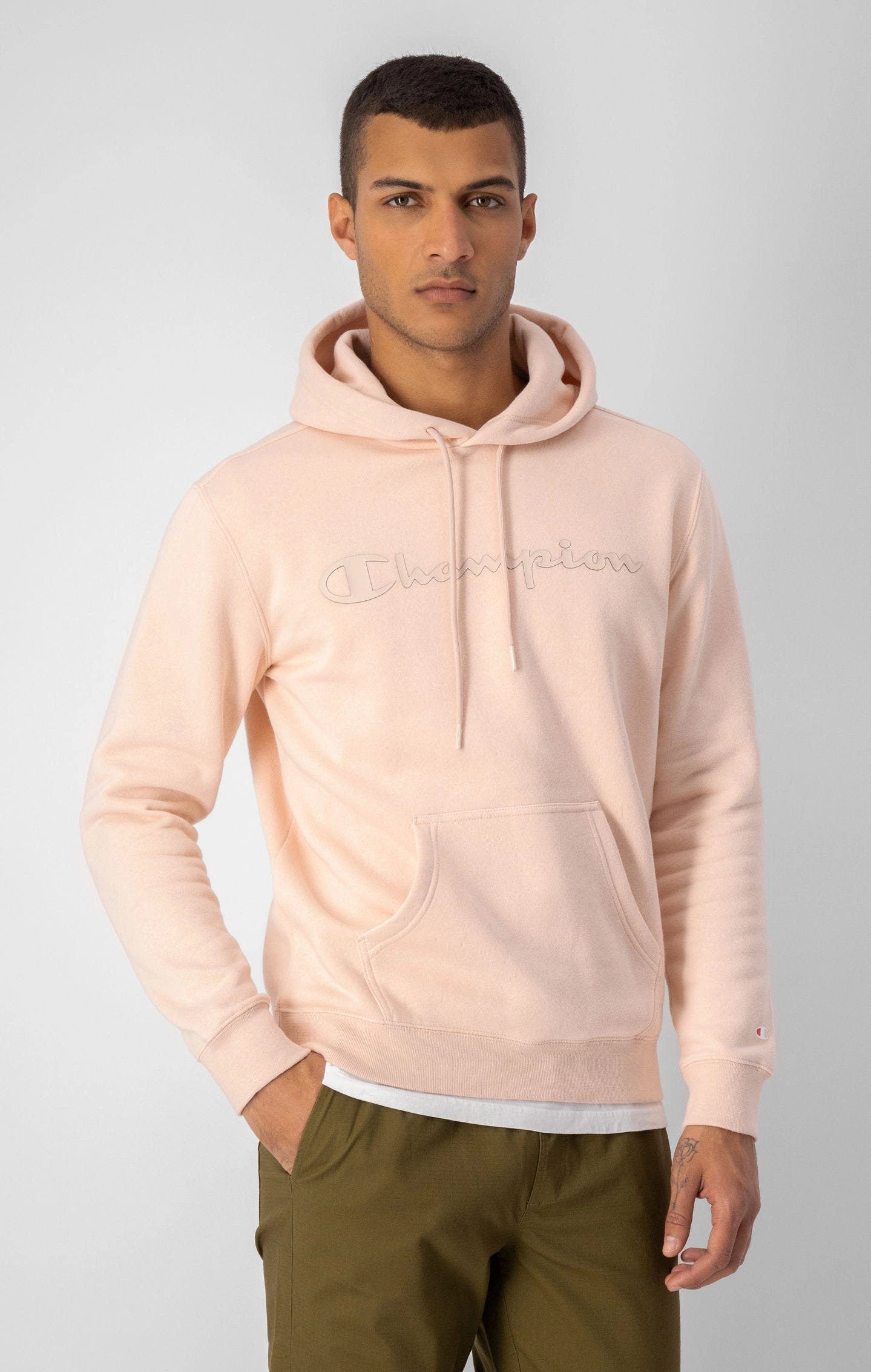 Kapuzenpullover aus Baumwollfleece mit Logo-Schriftzug