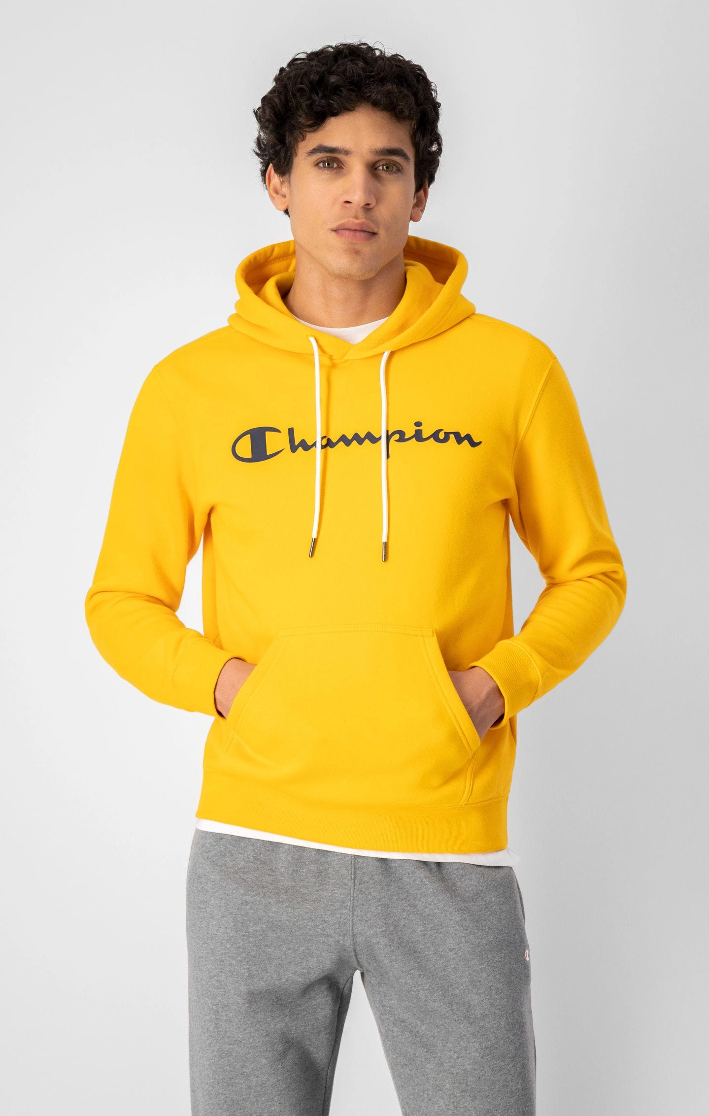 Kapuzenpullover aus Baumwollfleece mit Logo-Schriftzug