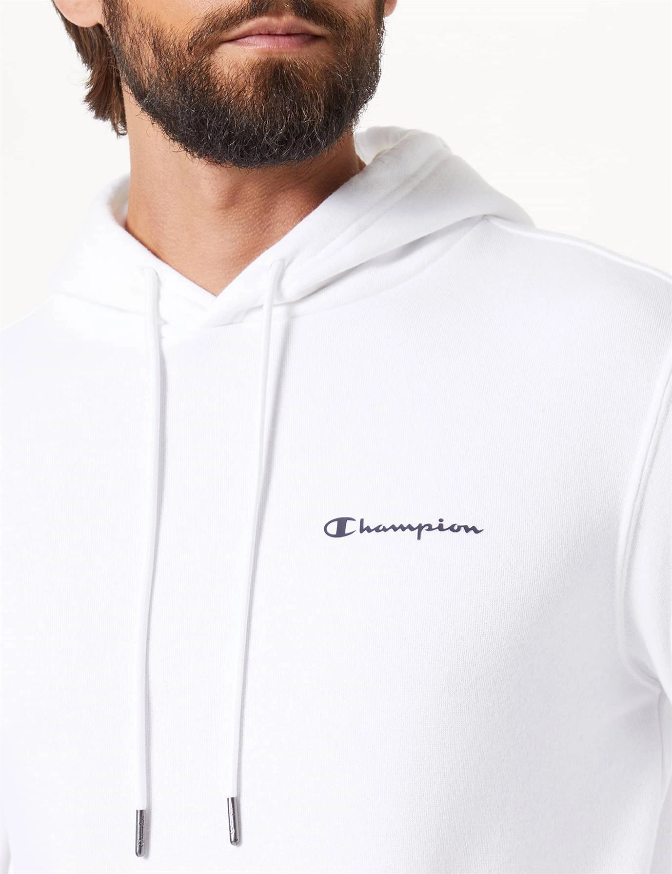 Kapuzenpullover aus Baumwollfleece mit kleinem Logo