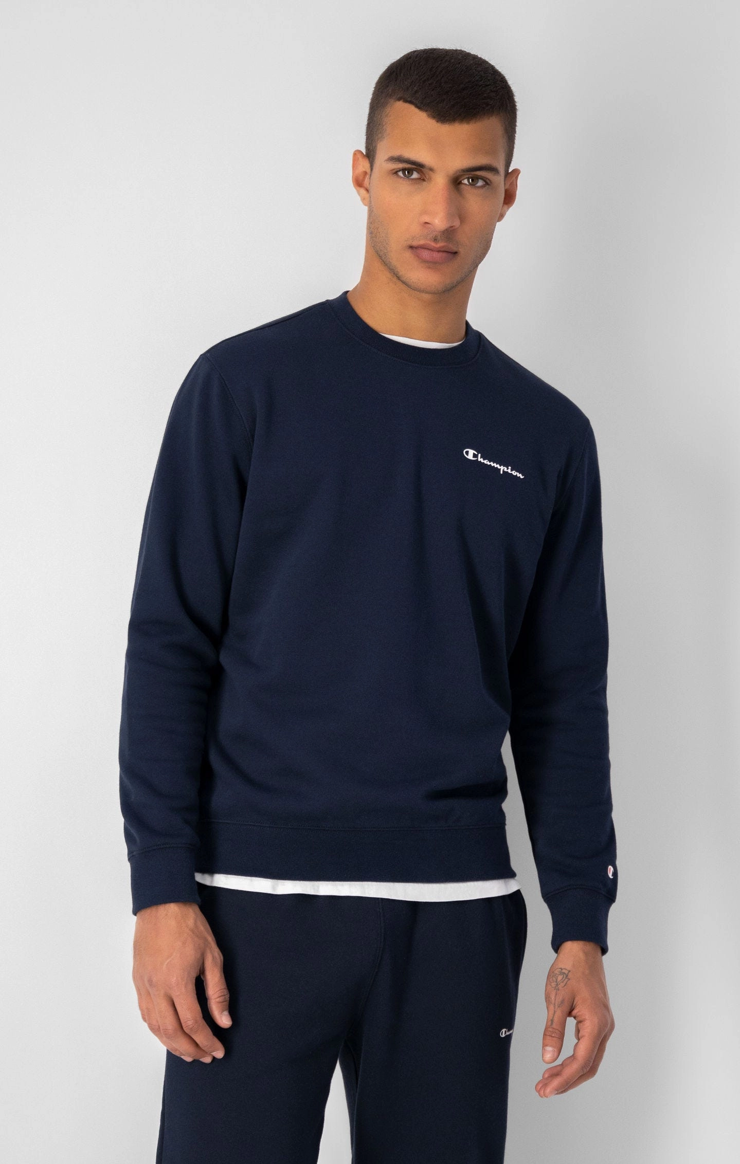 Sweatshirt aus Baumwollfleece mit kleinem Logo