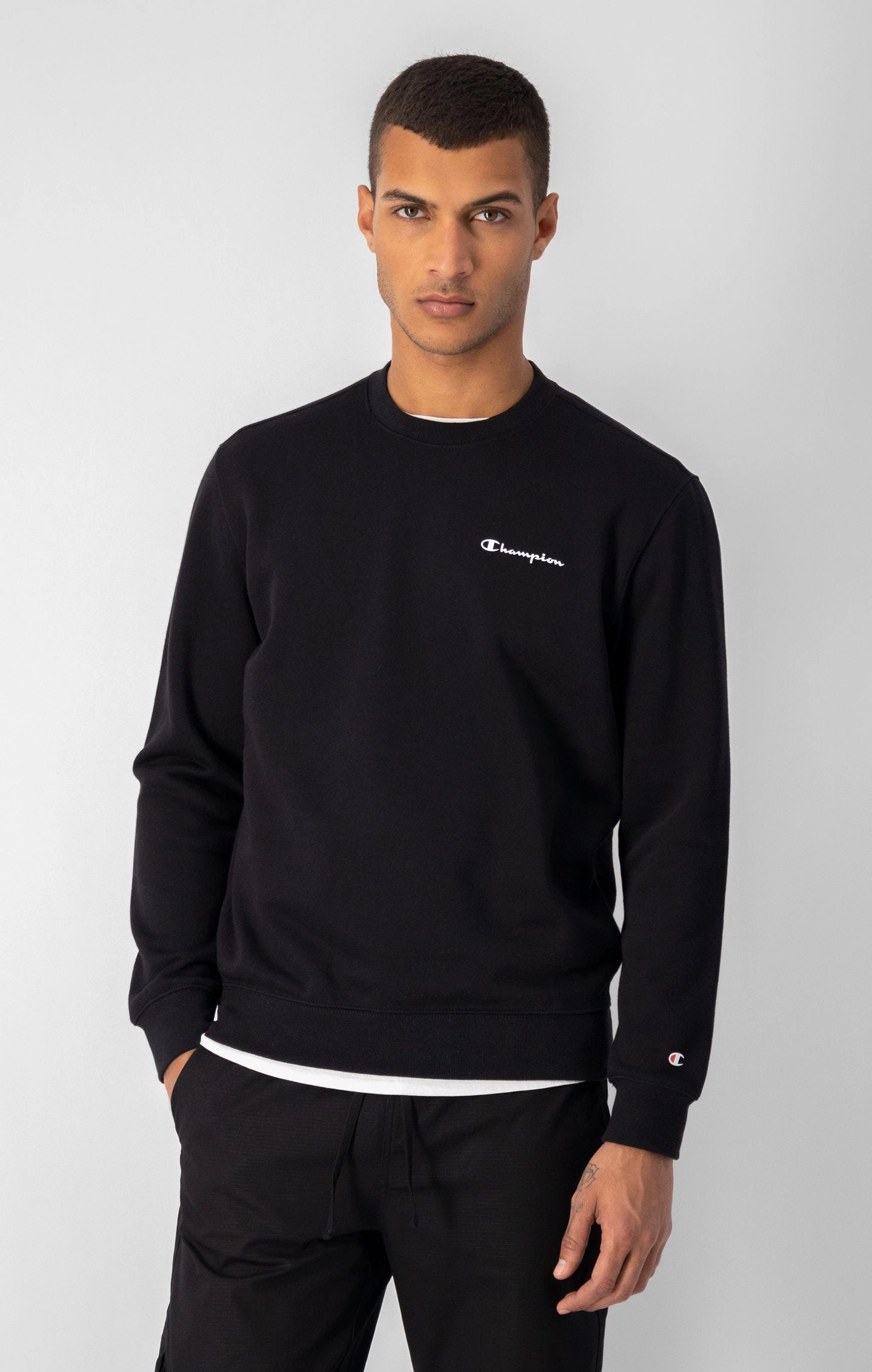 Sweatshirt aus Baumwollfleece mit kleinem Logo