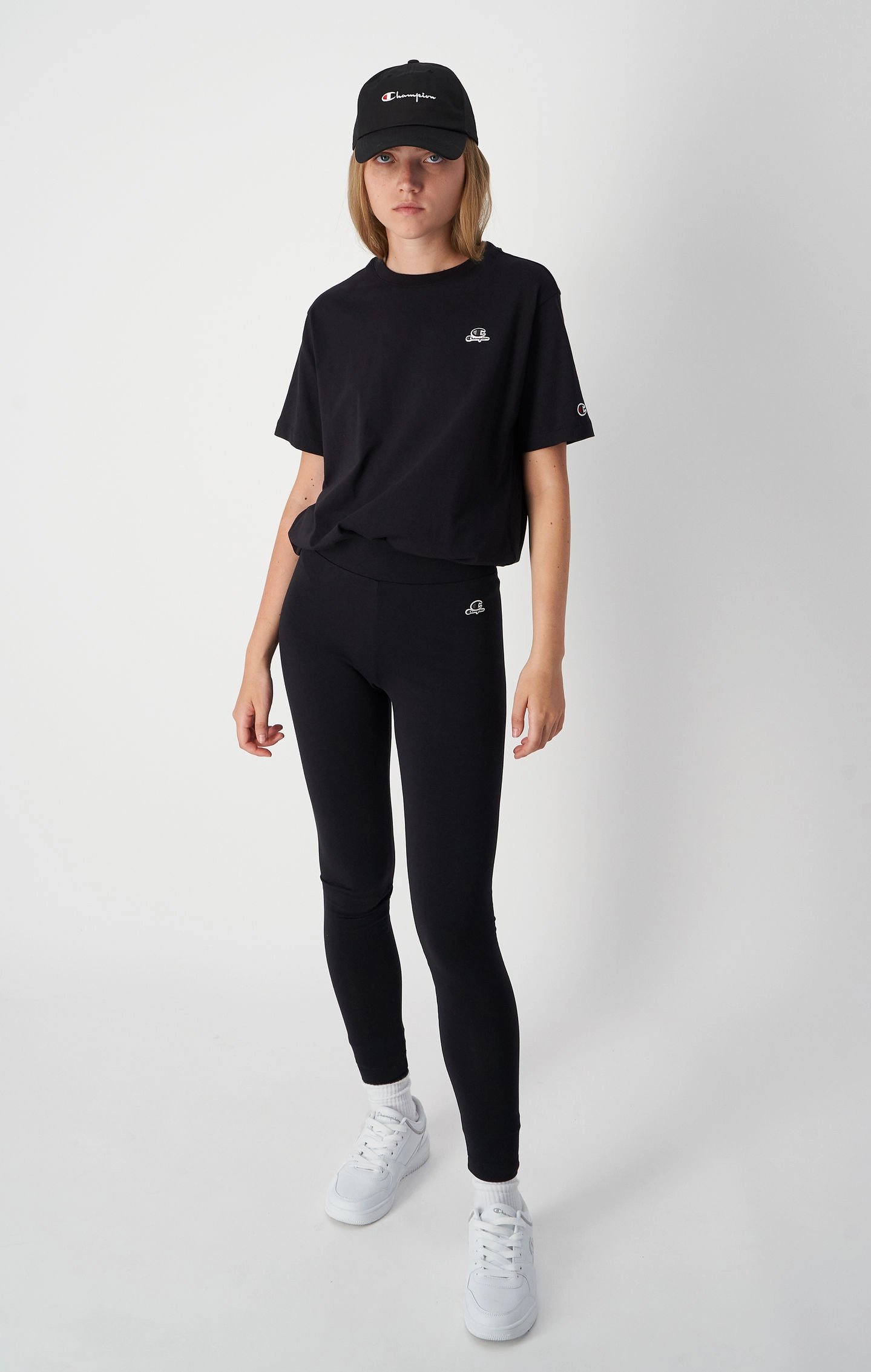 Leggings mit Logo-Schriftzug in Ton-in-Ton-Optik