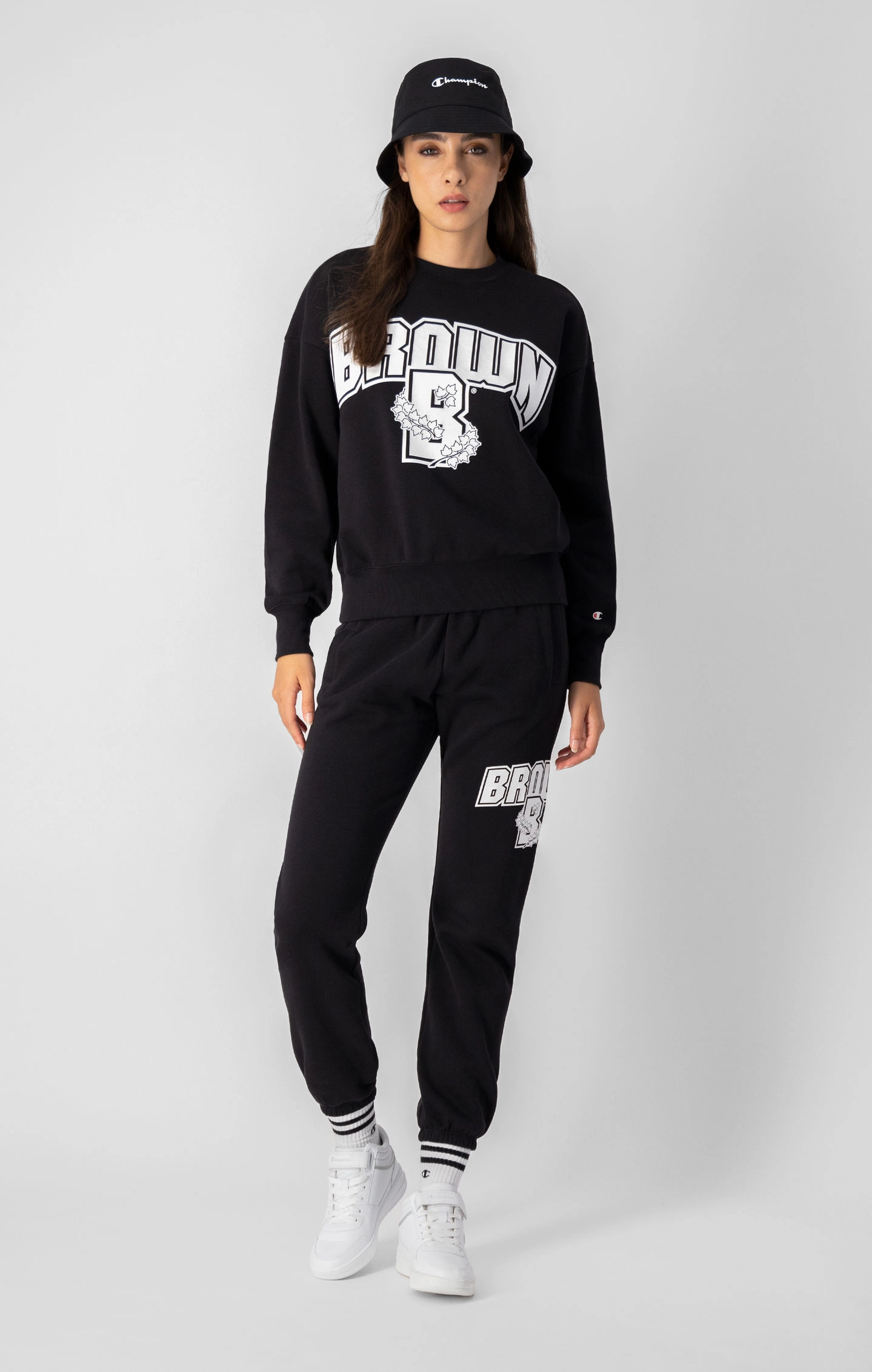 Jogginghose aus leichtem Fleece mit College-Logo