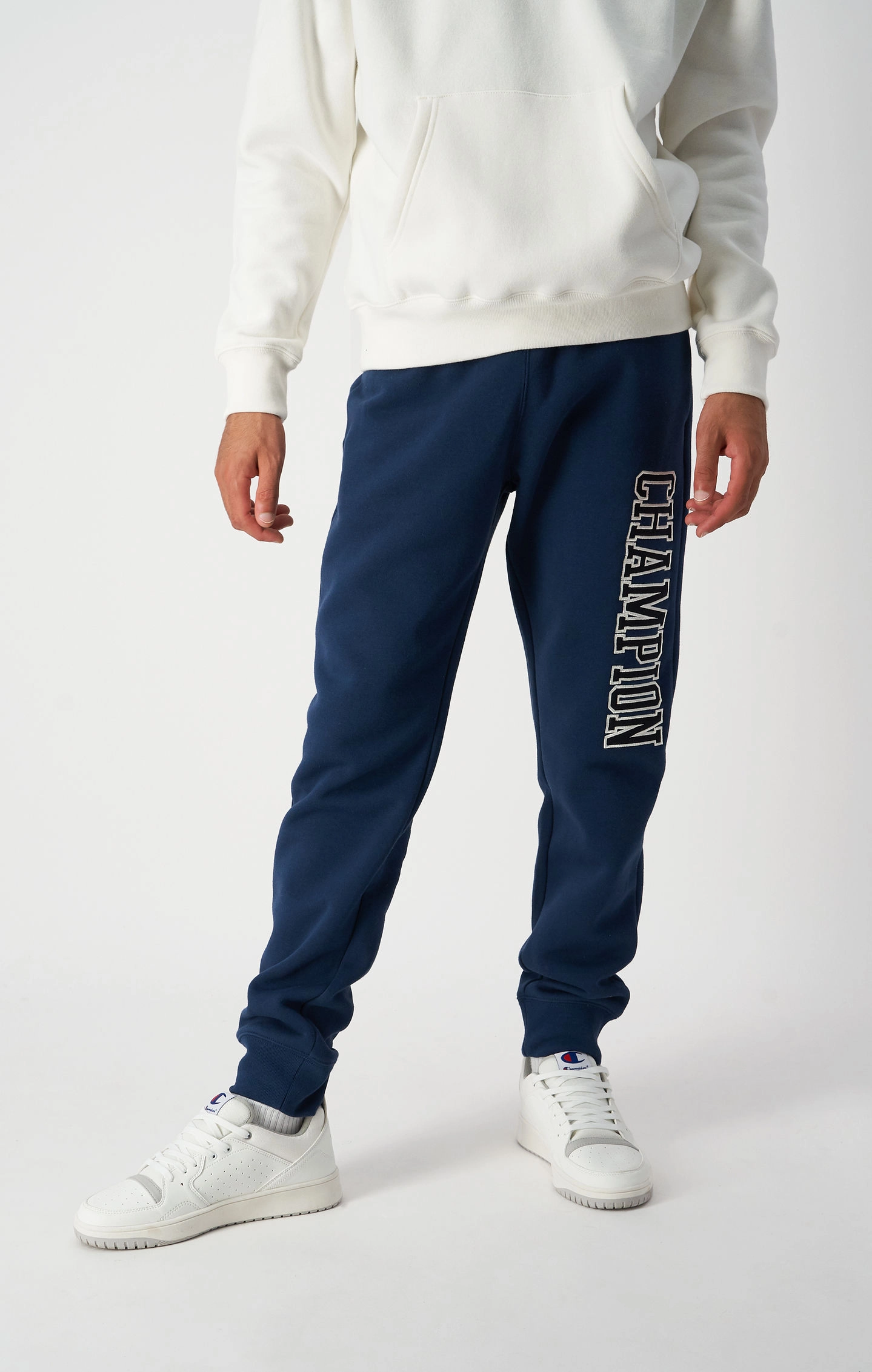 Jogginghose aus schwerem Fleece mit Logo im College-Stil