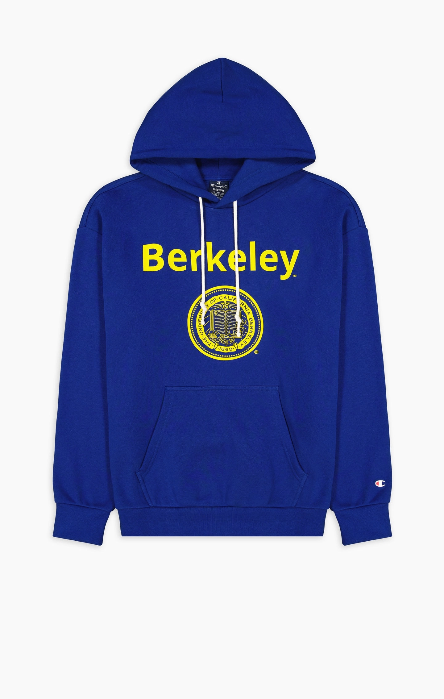 Fleece-Kapuzenpullover mit Logo im Uni-Stil