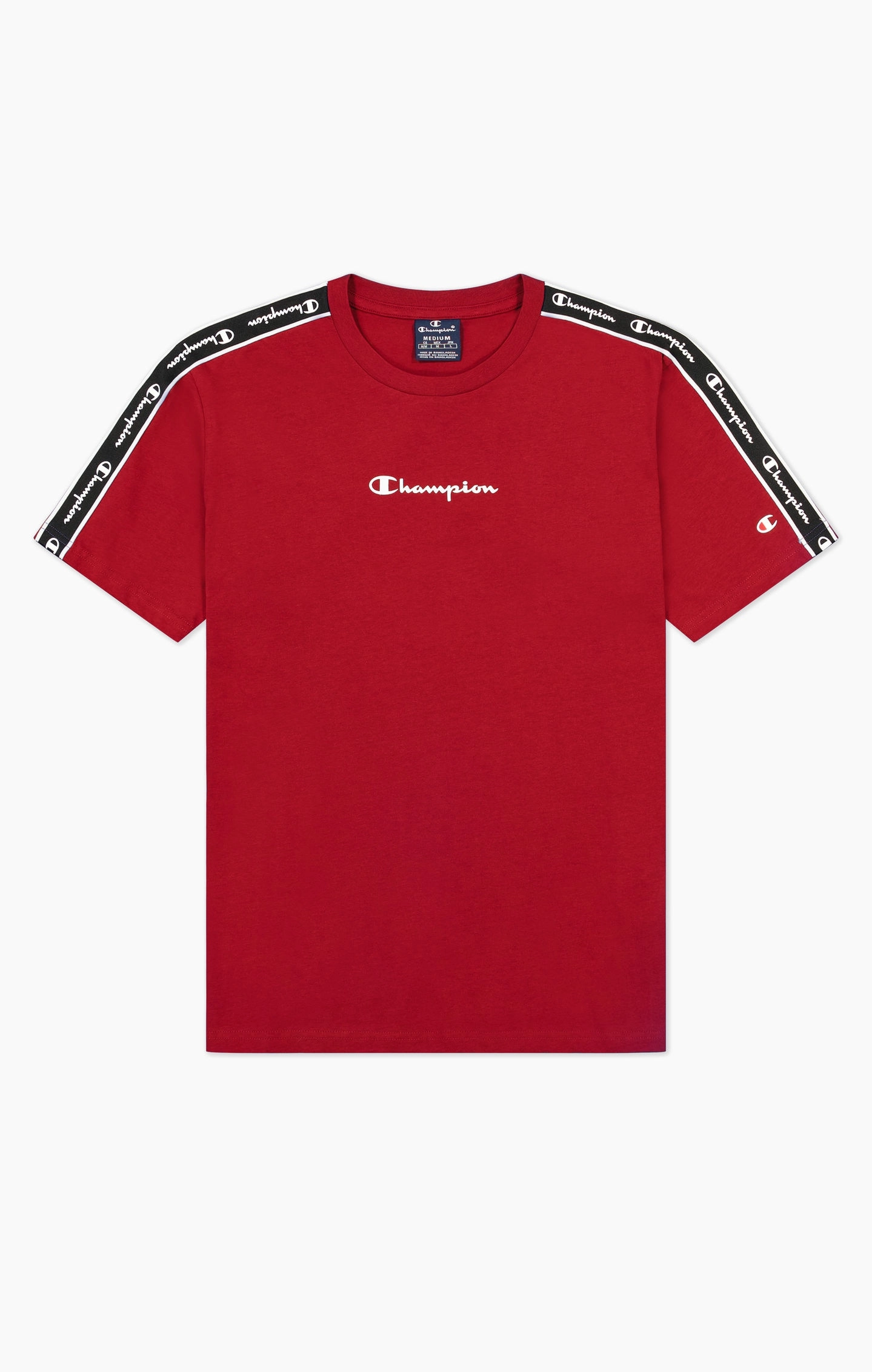 Baumwoll-T-Shirt mit Bandeinsatz