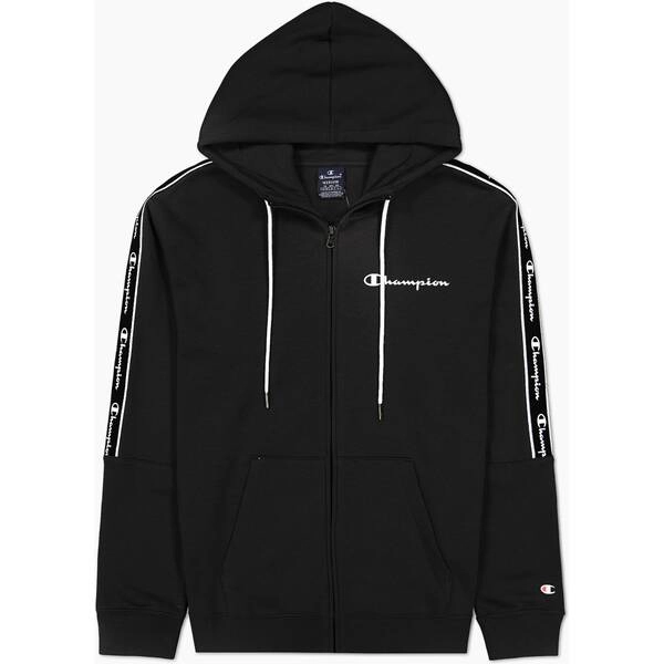 Kapuzenpullover mit durchgehendem Reißverschluss und Jacquardband