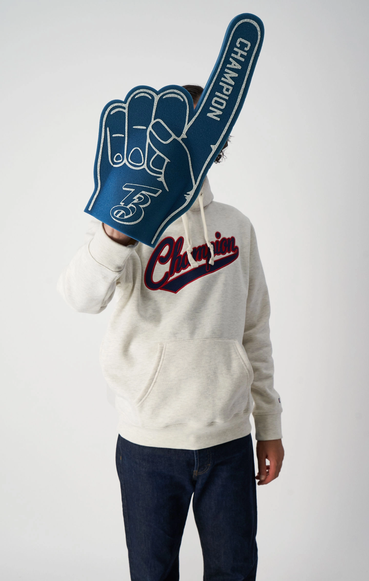 Kapuzenpullover aus schwerem Fleece mit Vintage-Logo