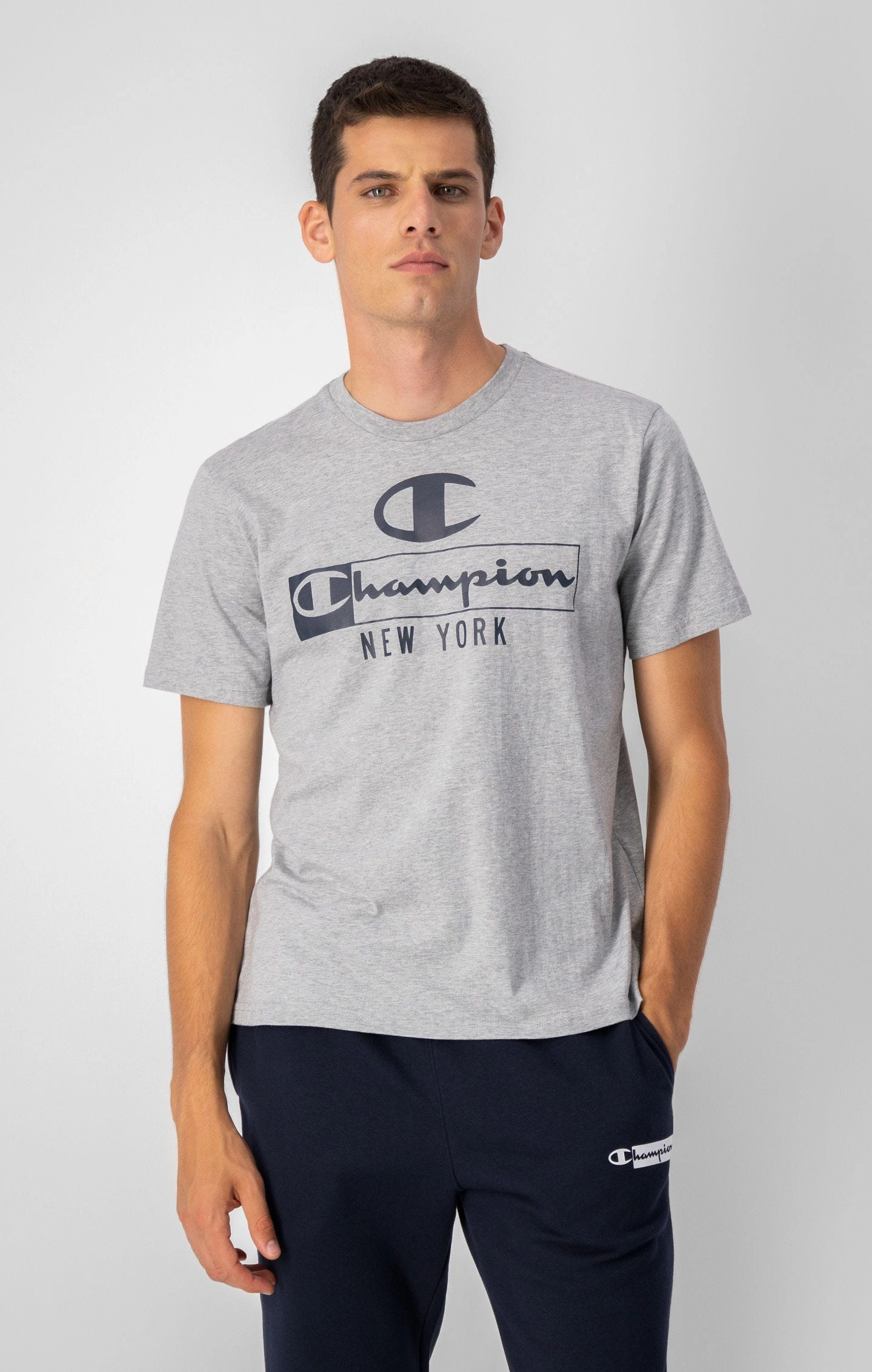 Baumwoll-T-Shirt mit eingerahmtem Logo-Schriftzug