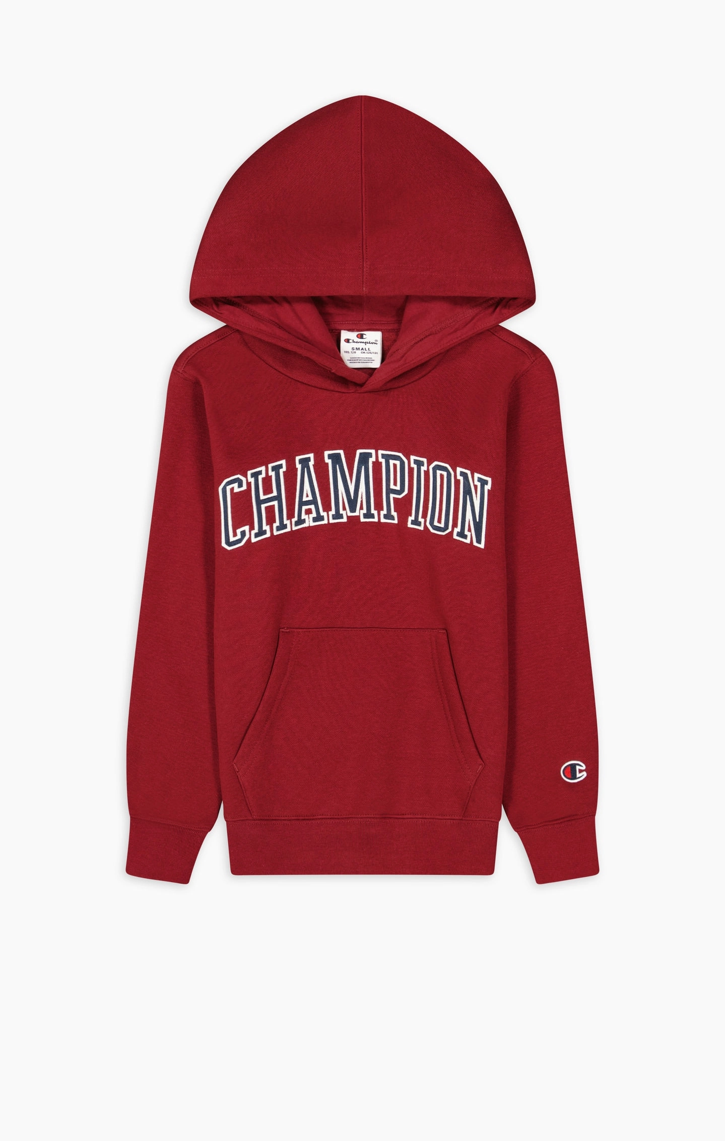 Jungen-Kapuzenpullover aus Fleece mit Logo im College-Stil