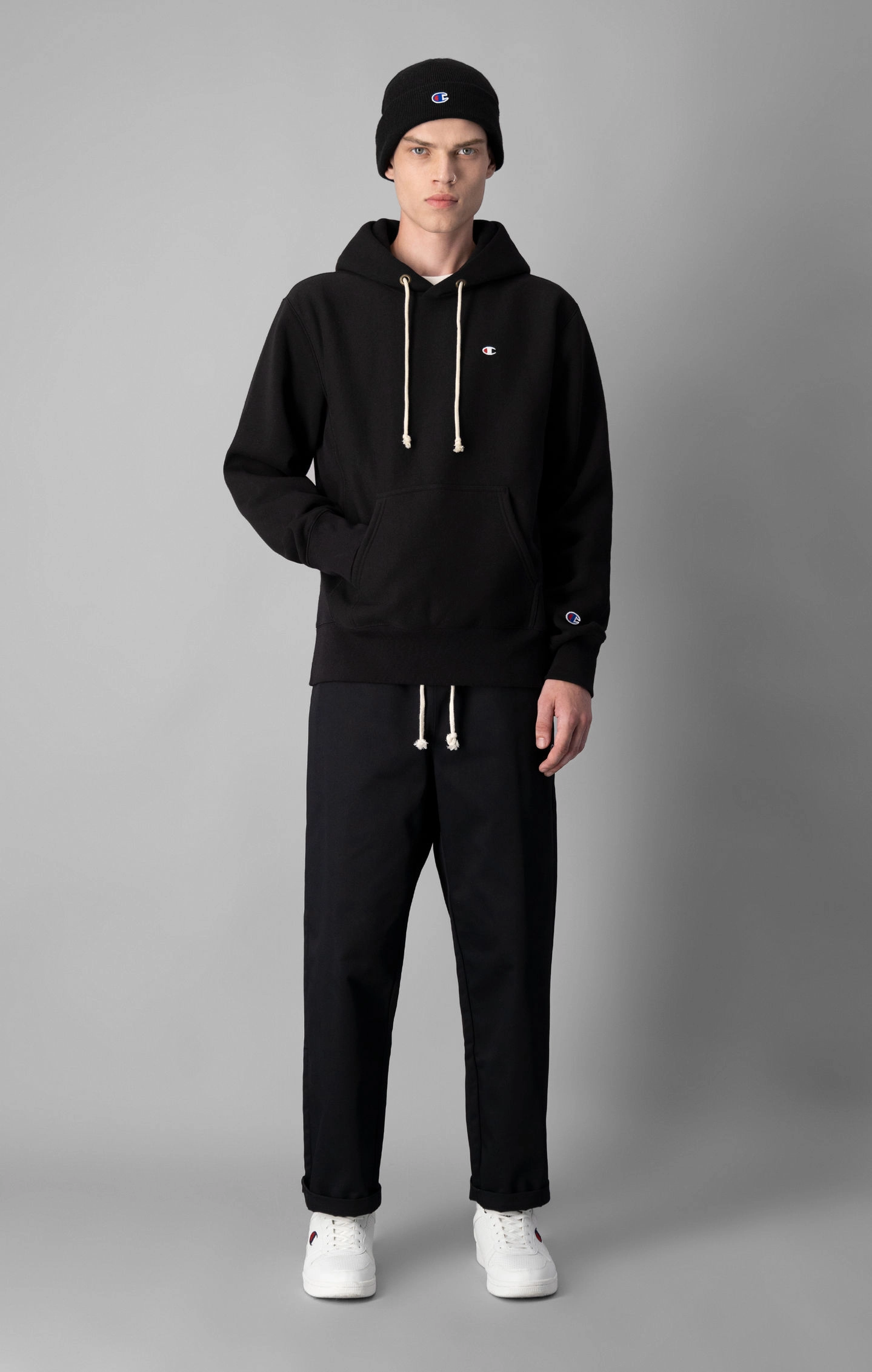 Reverse Weave Fleece-Kapuzenpullover