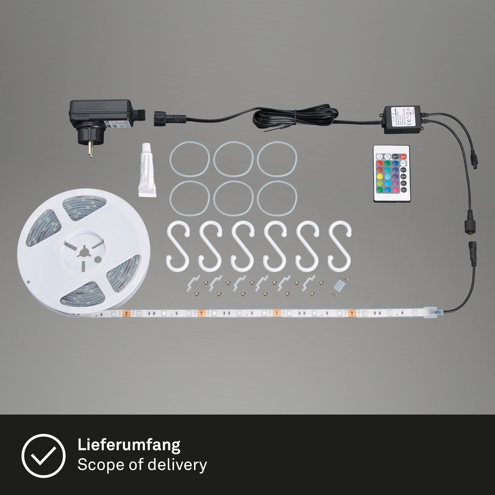 RGB LED Streifen, 3 Meter, 18 W, Weiß