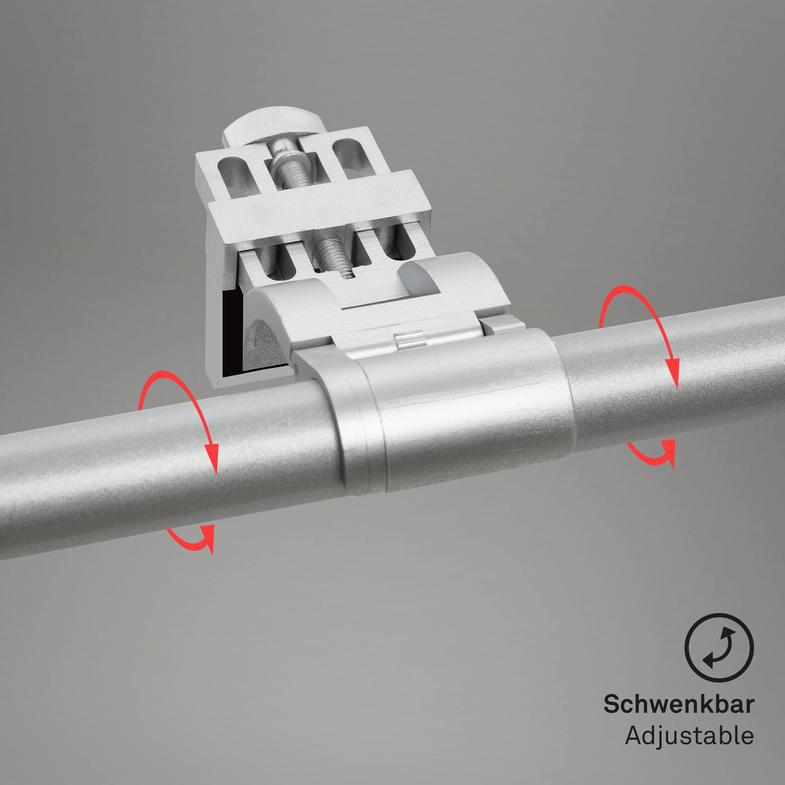 CCT Monitorleuchte, 40,5 cm, 3,5 W, 380 lm, Silber