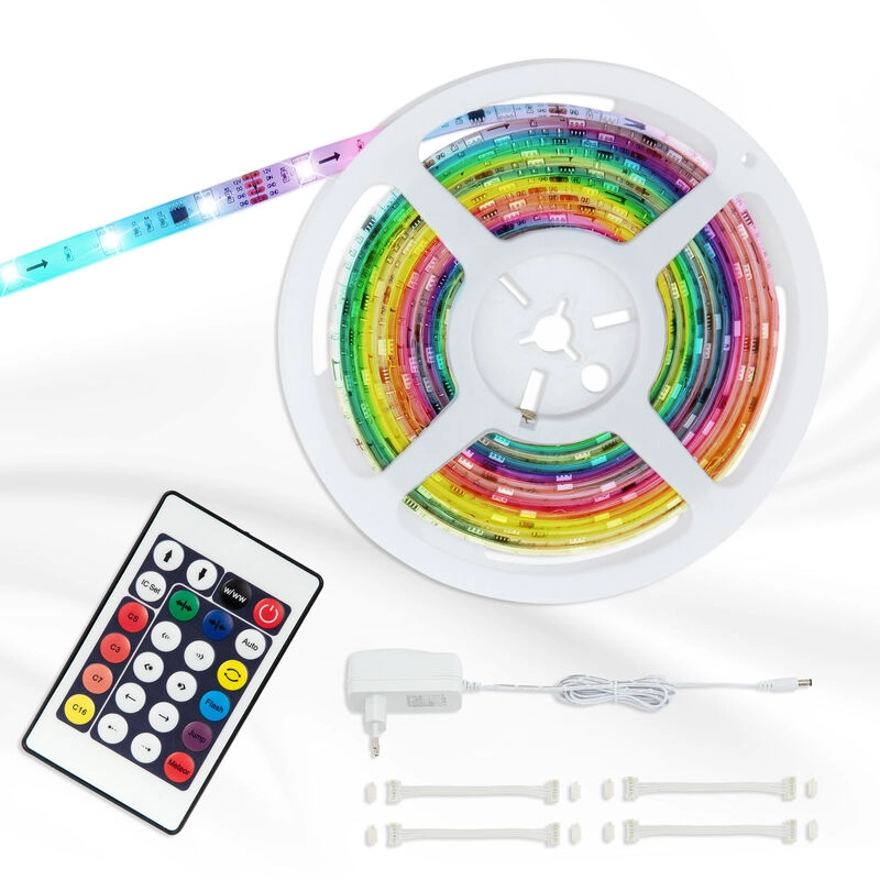 RGB LED Streifen, 5 Meter, 22 W, Weiß