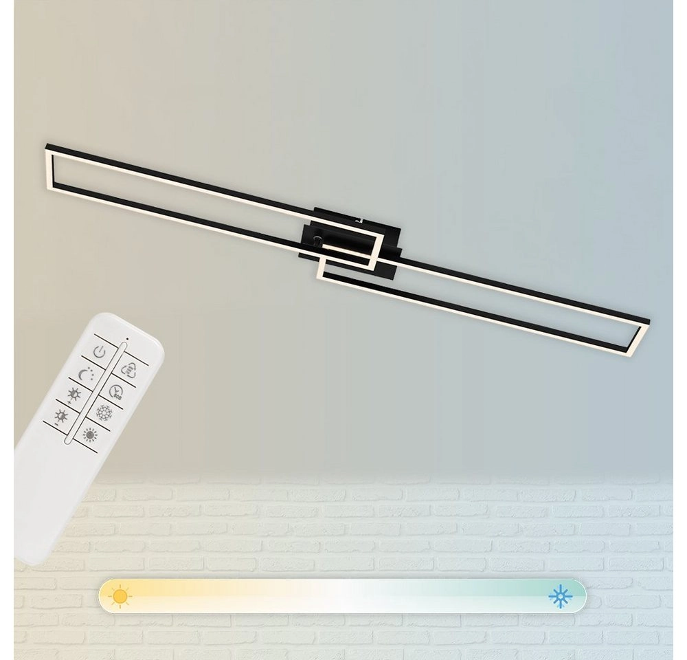 CCT LED Deckenleuchte, 110 cm, 4400 LM, 40 W, Alu-Chrom