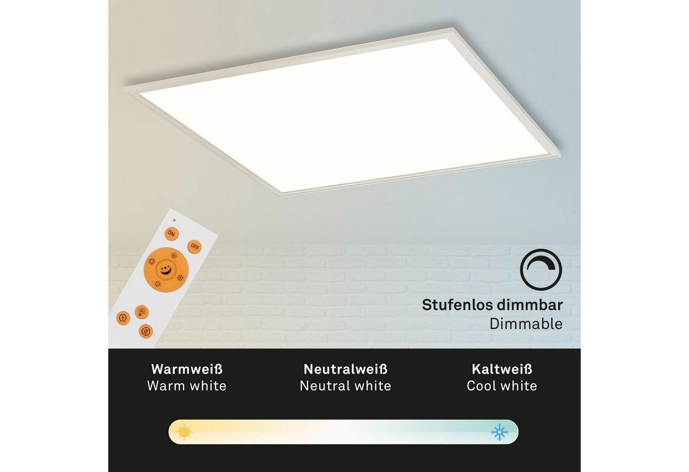 CCT LED Panel, 59,5 cm, 3800 LUMEN, 36 WATT, Weiß