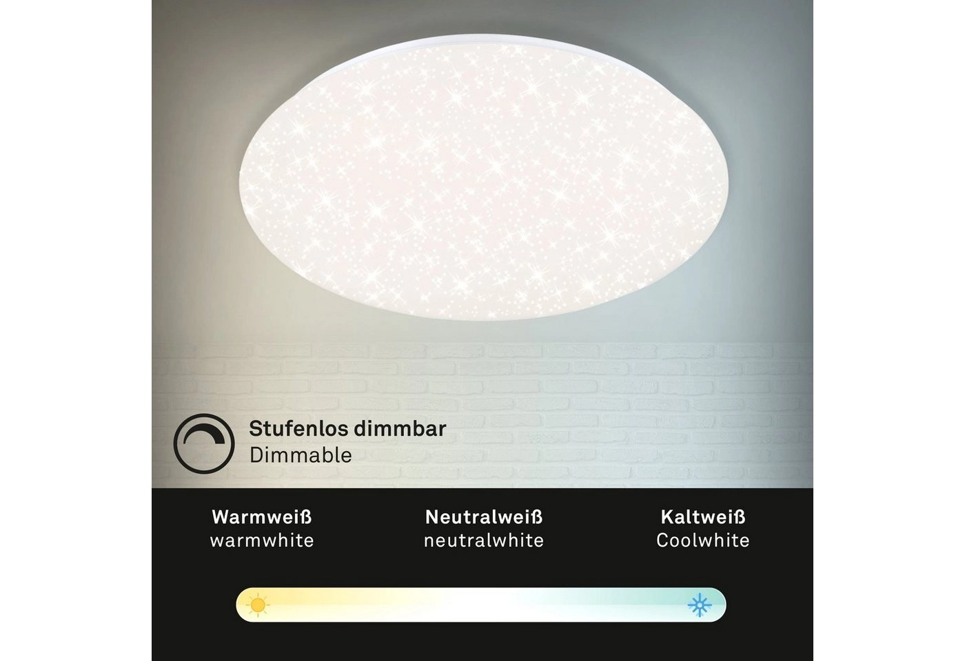 STERNENHIMMEL LED Deckenleuchte, CCT, Nachtlicht, Fernbedienung, Dimmbar