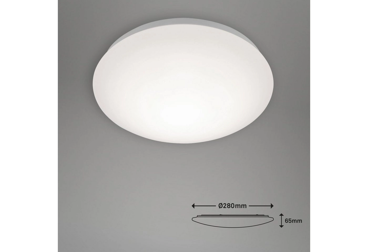 LED Deckenleuchte, Ø 28 cm, 12 W, Weiß