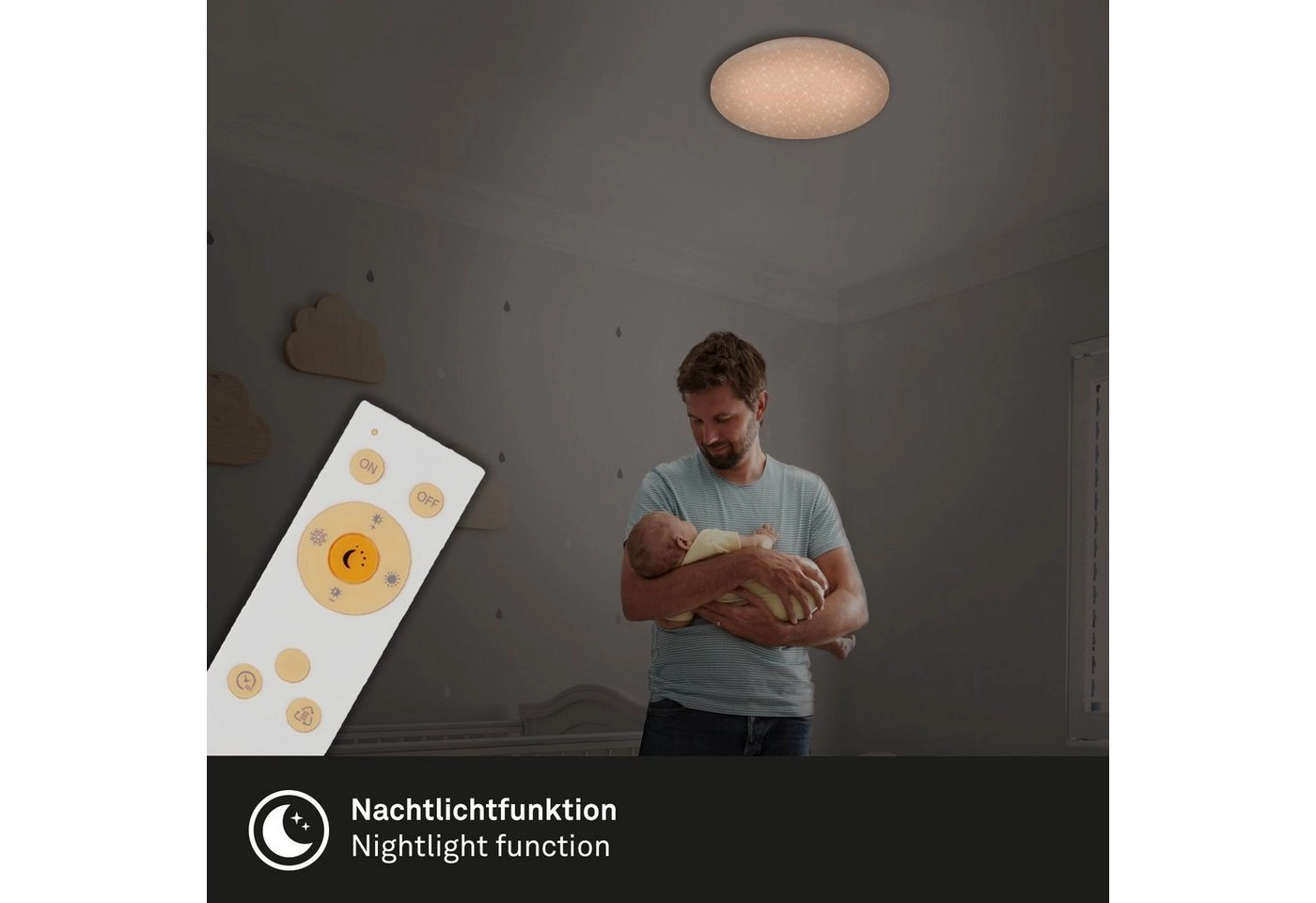 STERNENHIMMEL LED Deckenleuchte, CCT, Nachtlicht, Fernbedienung, Dimmbar