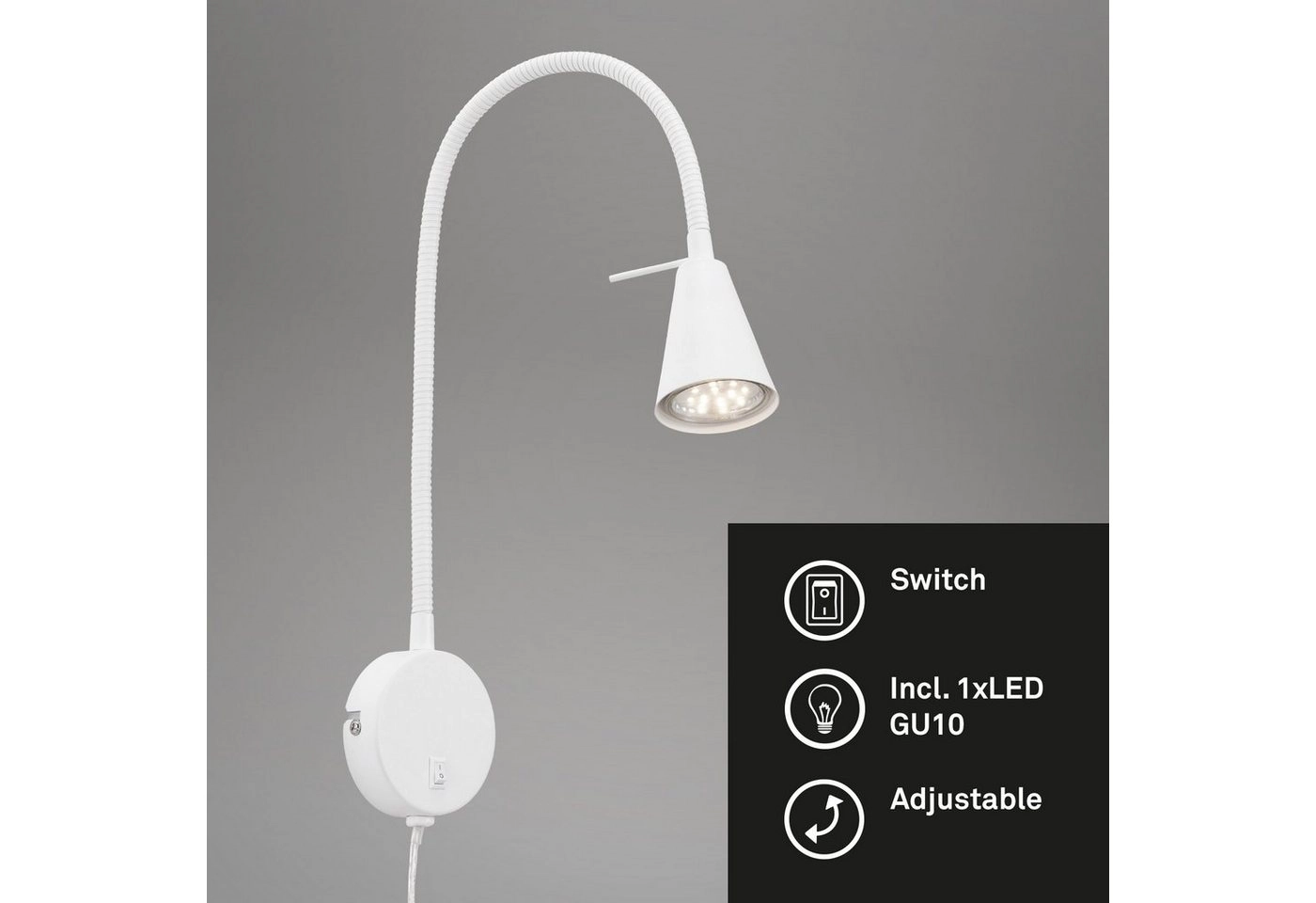 LED Wandleuchte, 45 cm, 5 W, Weiß