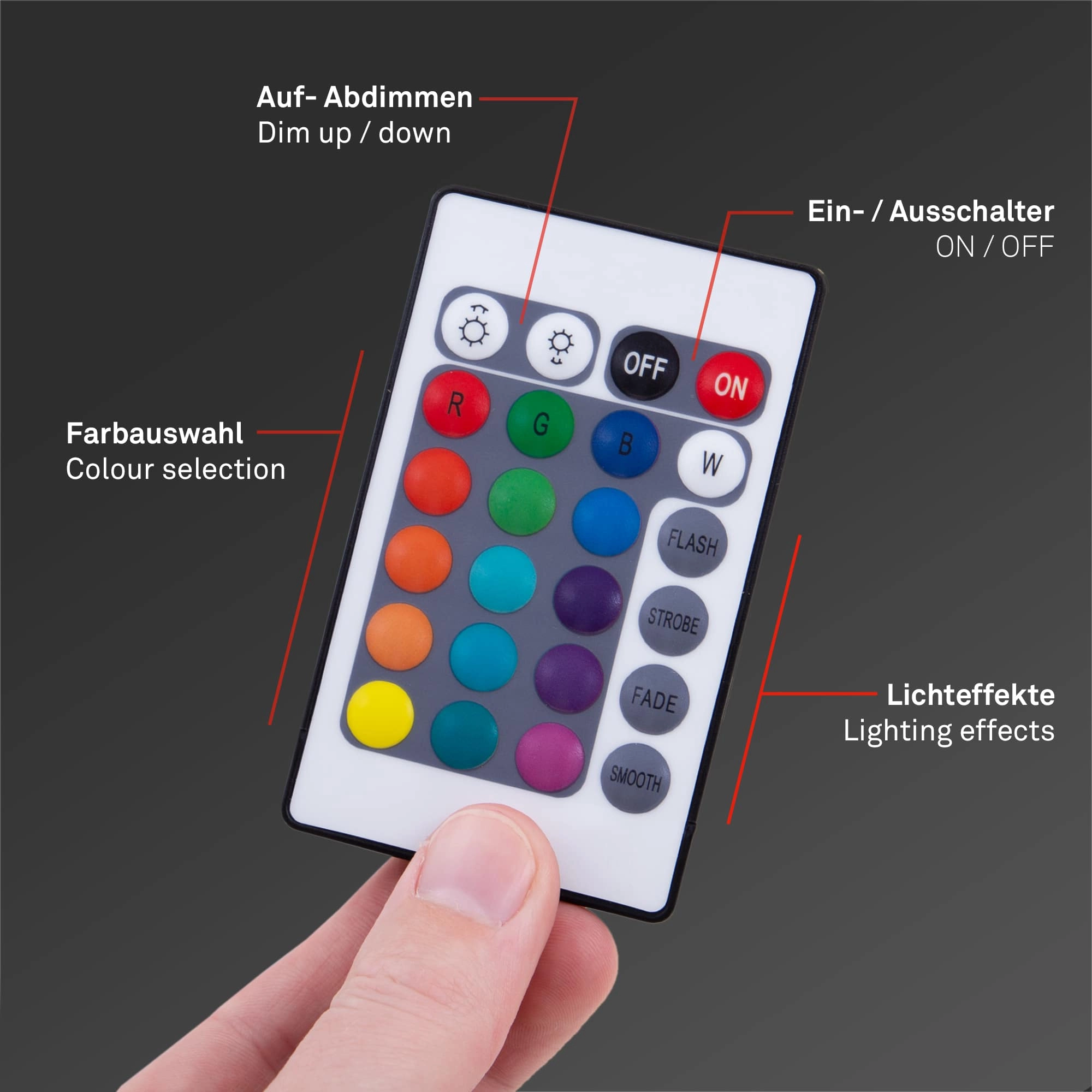 RGB LED Streifen , 5 Meter, 24 W, Weiß