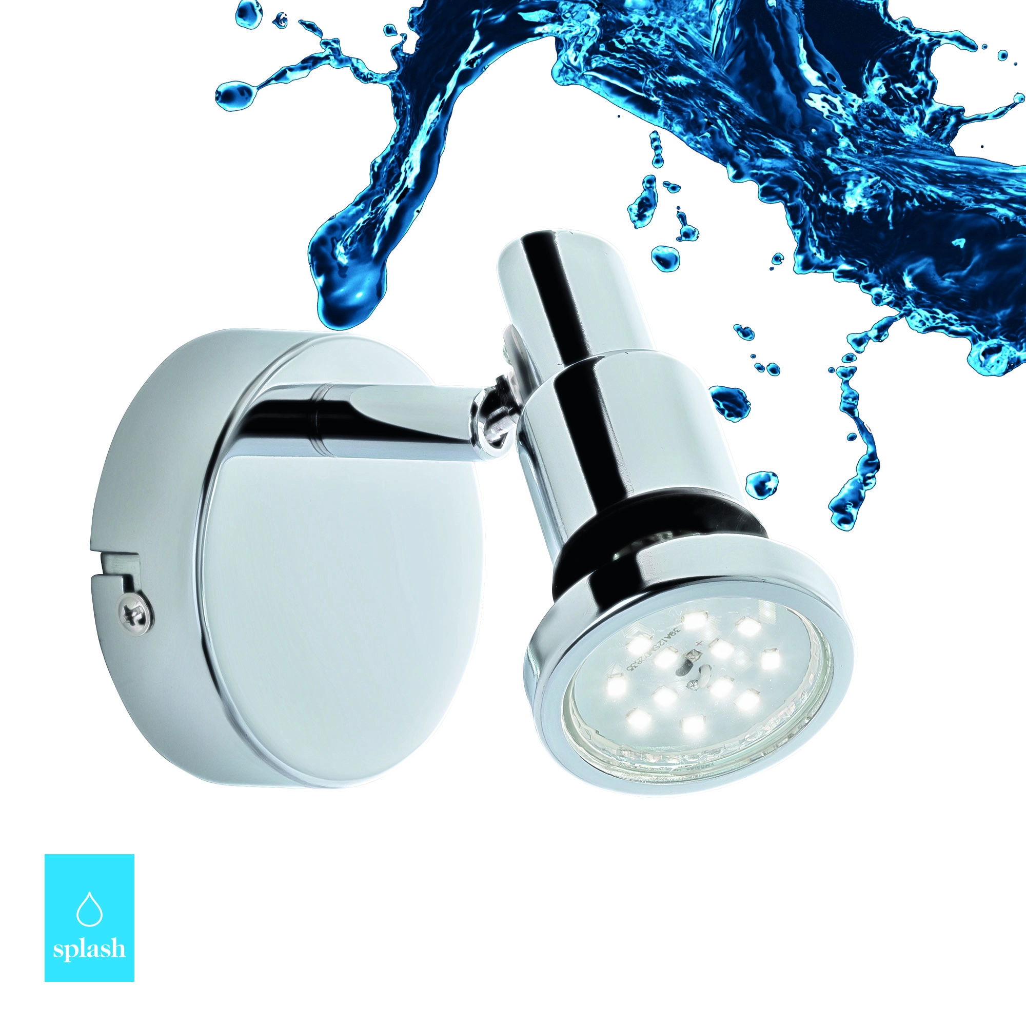 LED Spot Wand- und Deckenleuchte, Ø 8 cm, 4 W, Chrom