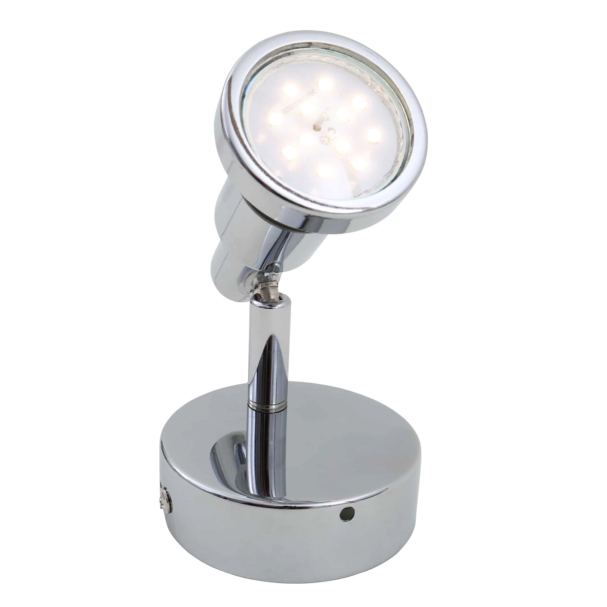 LED Spot Wand- und Deckenleuchte, Ø 8 cm, 4 W, Chrom