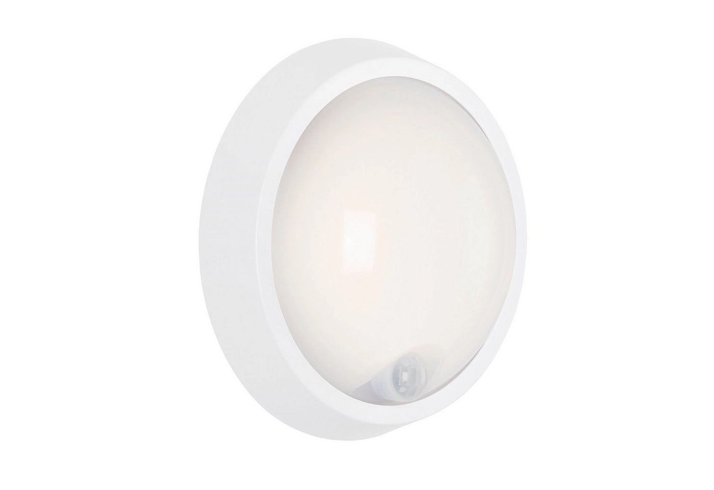 SENSOR LED Außenleuchte, Ø 17 cm, 12 W, Weiß