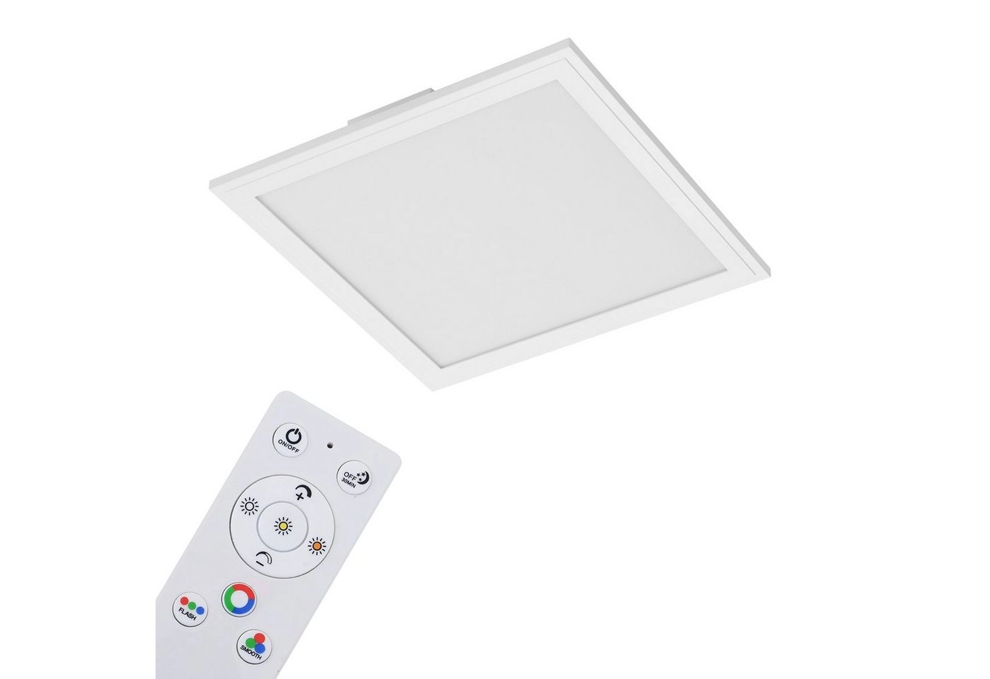 RGB Farbwechsel LED Panel, 29,5 cm, 1800 LUMEN, Weiß