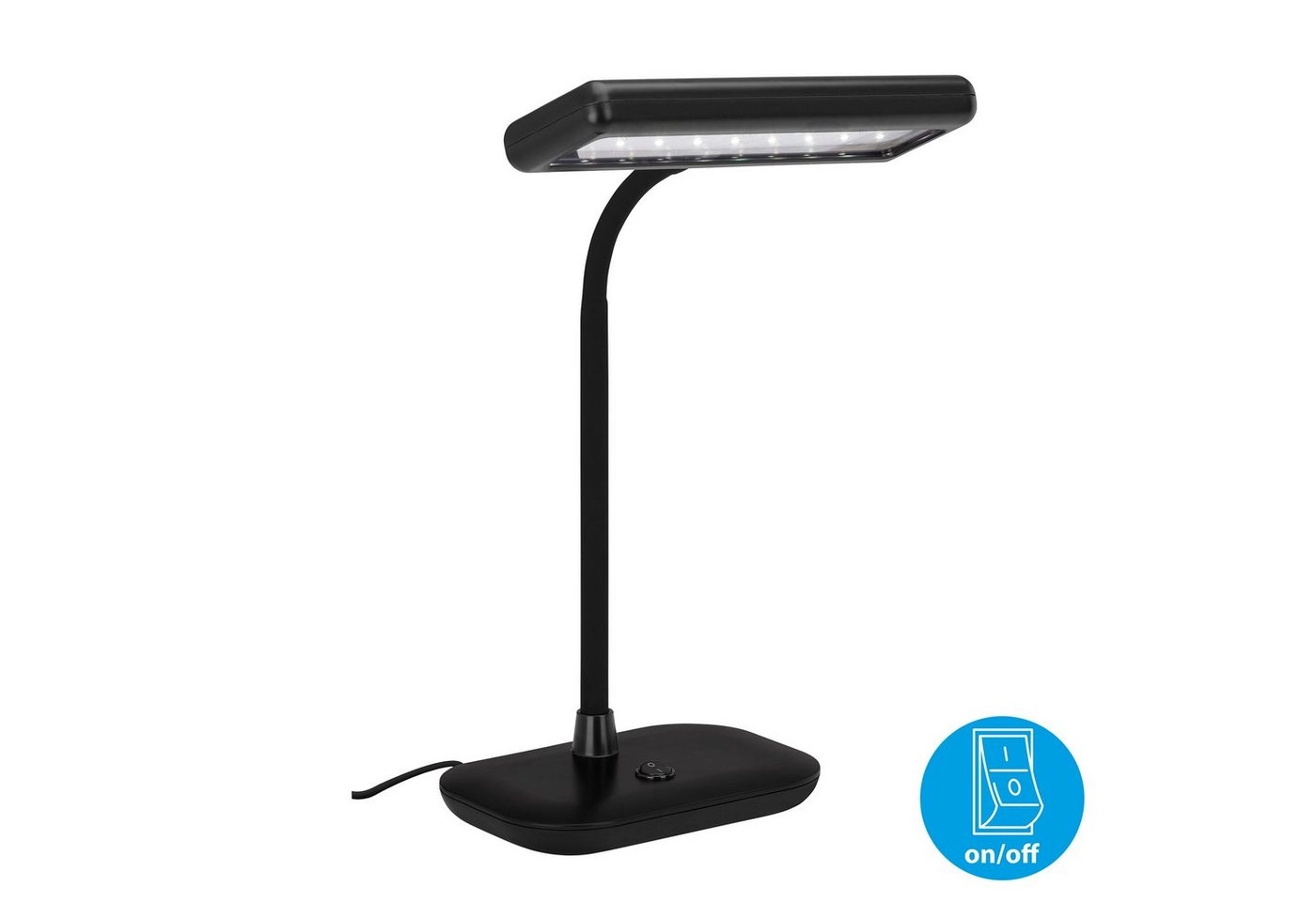 LED Tischleuchte, 44 cm, 7,5 W, Schwarz