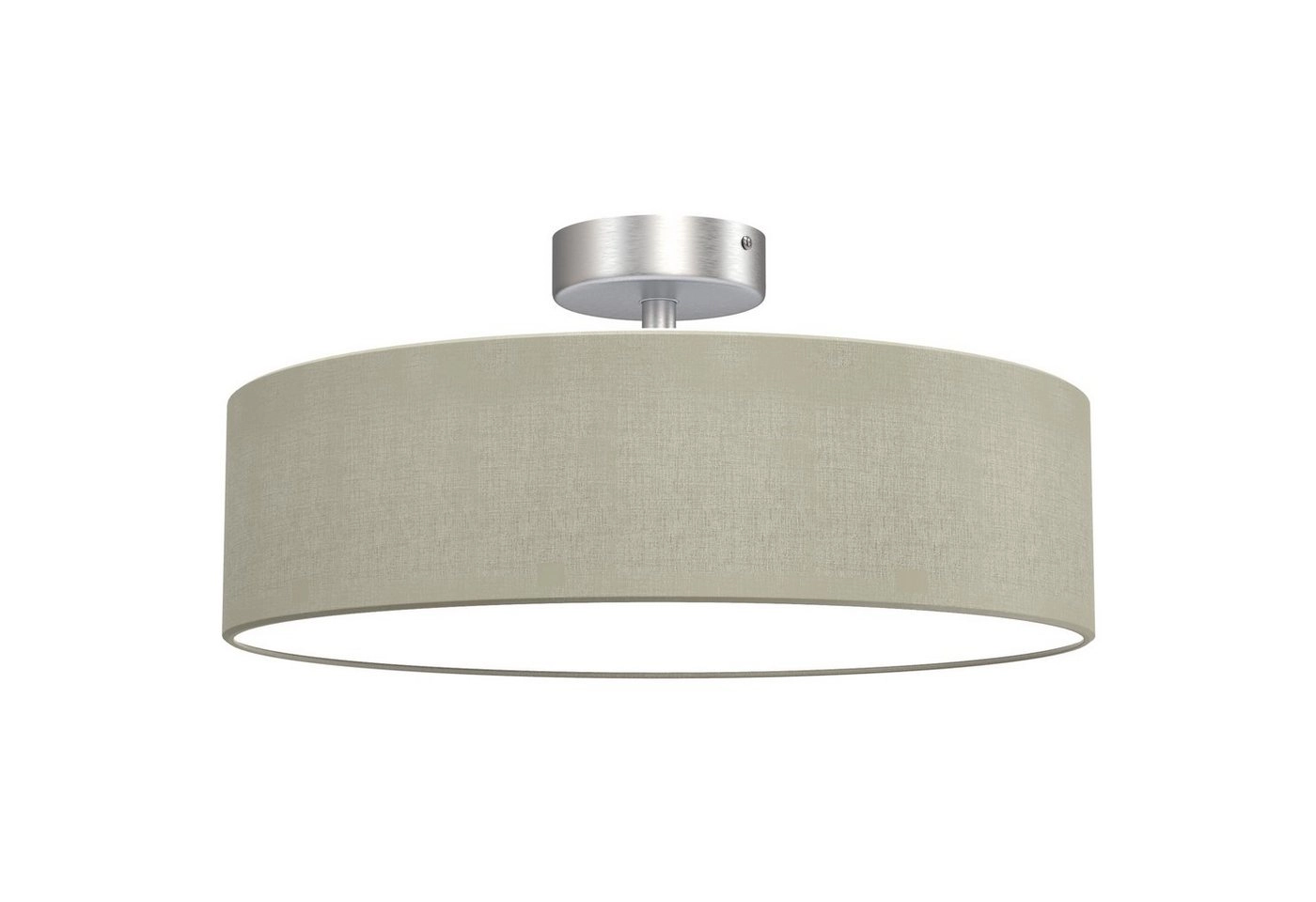 Stoff Deckenleuchte, Ø 38 cm, max. 40 W, Taupe