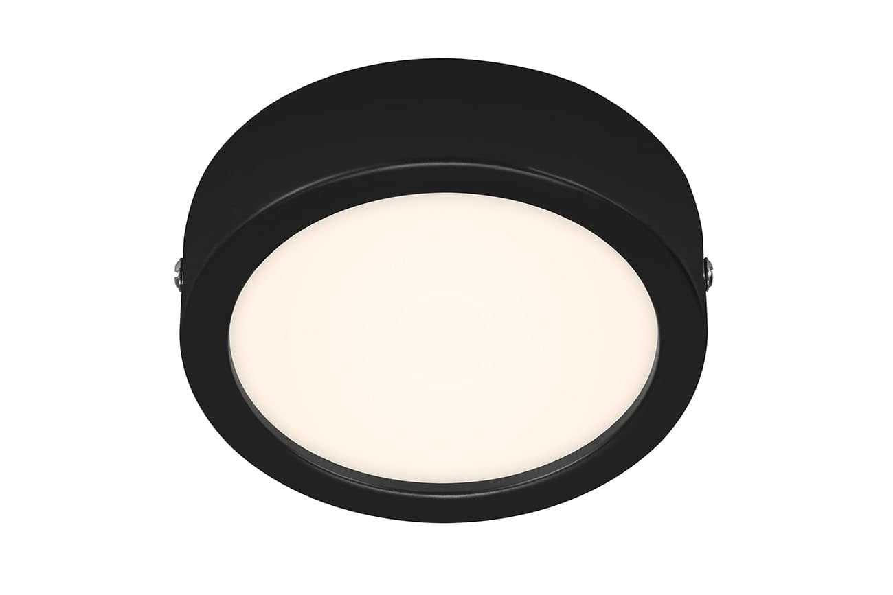LED Deckenleuchte, Ø 12 cm, 7 W, Schwarz