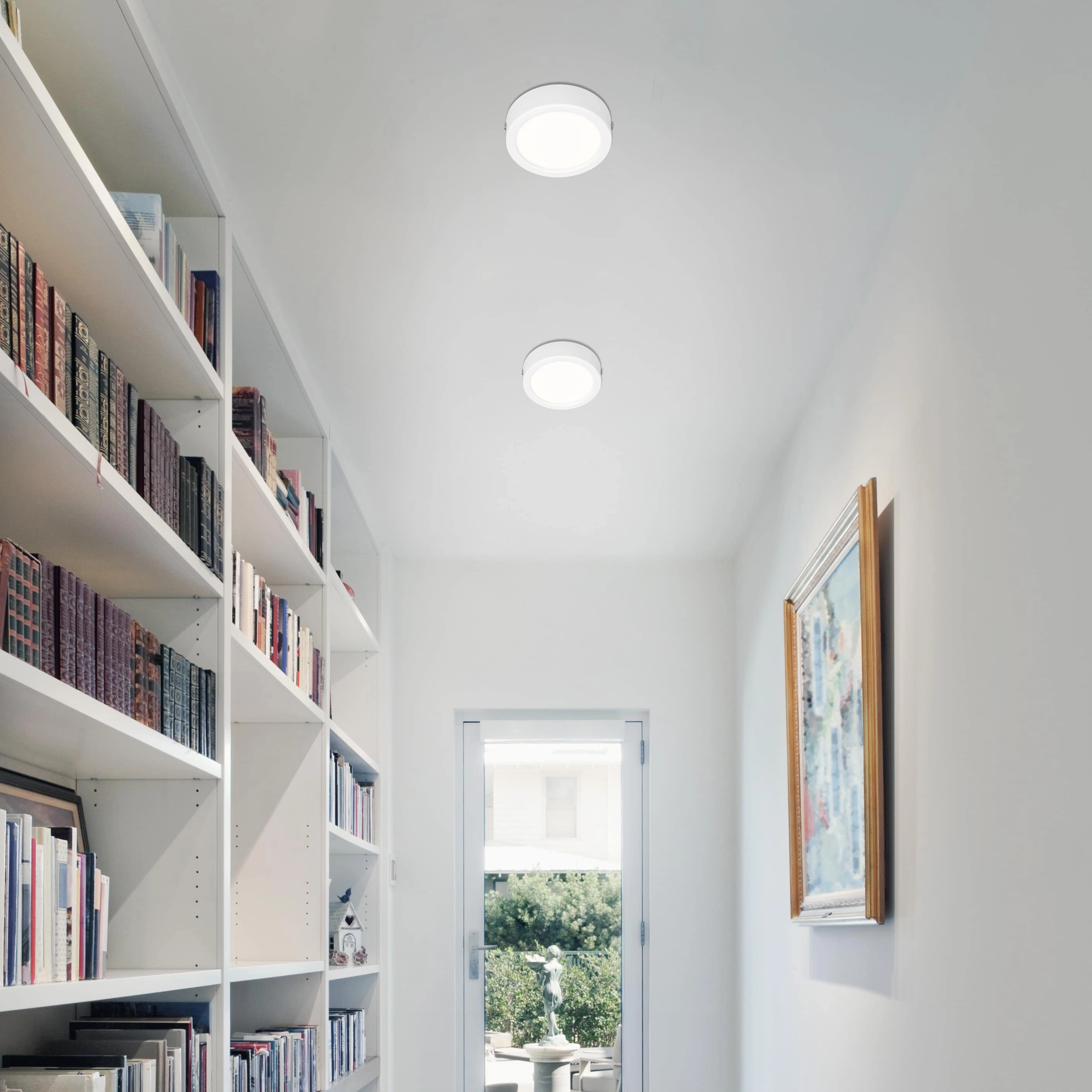 LED Deckenleuchte, Ø 12 cm, 7 W, Weiß