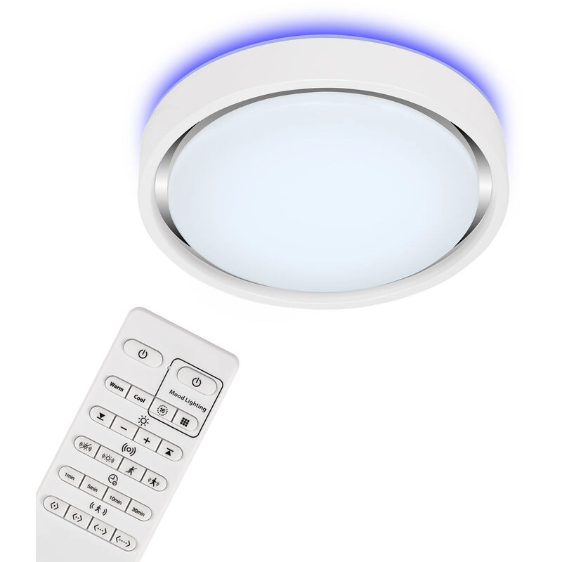 CCT LED Deckenleuchte, Ø 36 cm, 1600 LM, 24 W, Weiß
