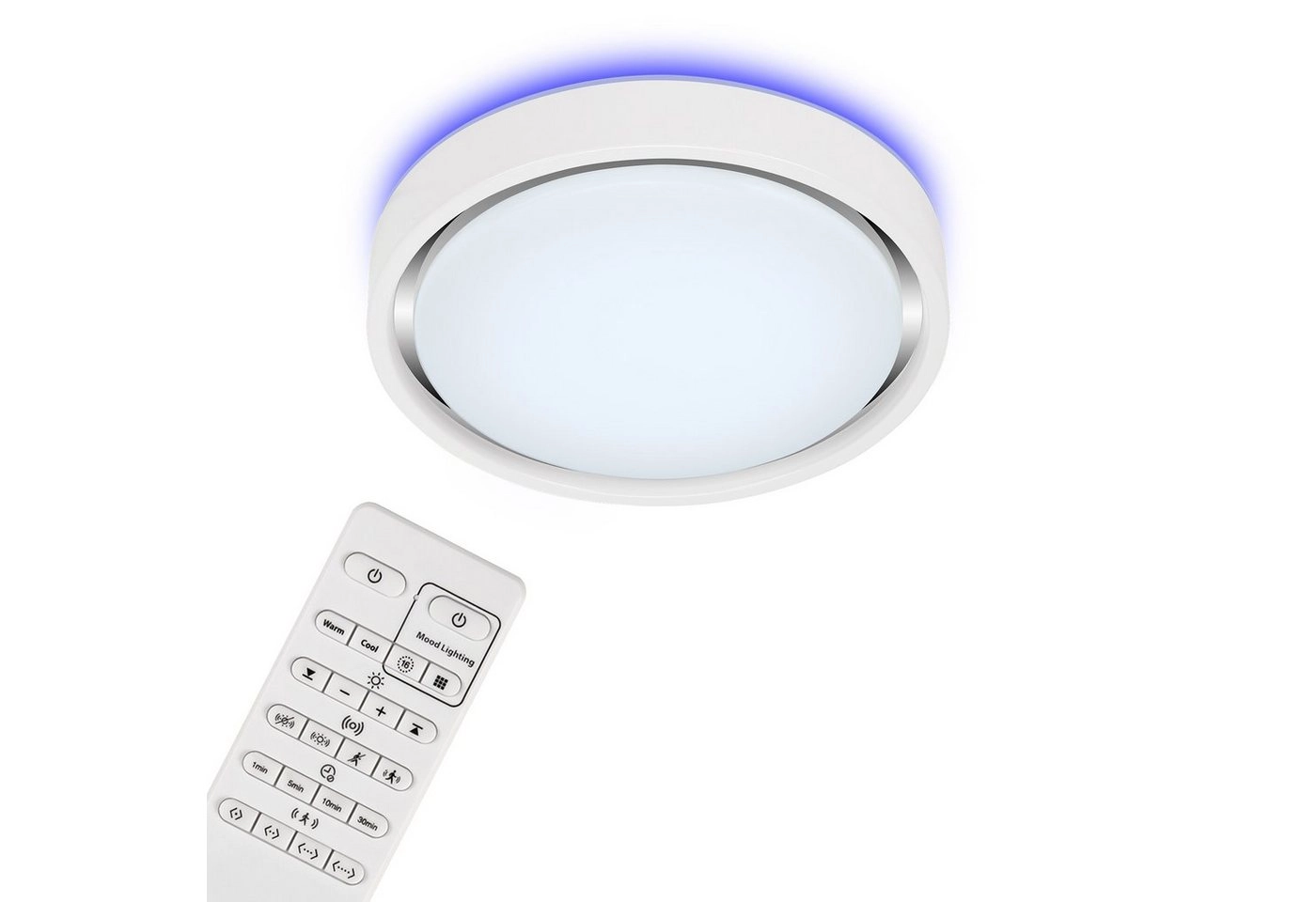 CCT LED Deckenleuchte, Ø 36 cm, 1600 LM, 24 W, Weiß